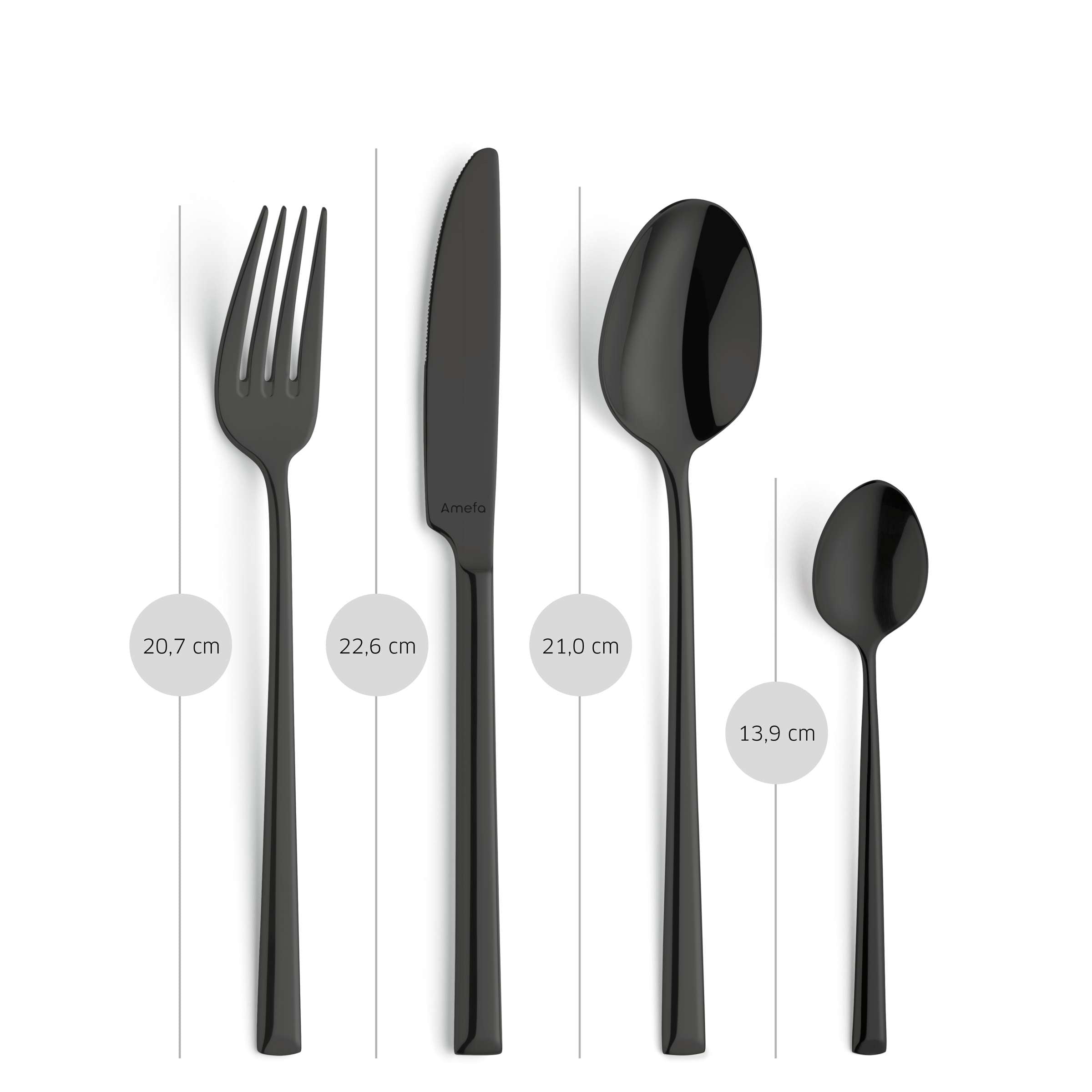 METROPOLE Besteckset 24-teilig PVD schwarz