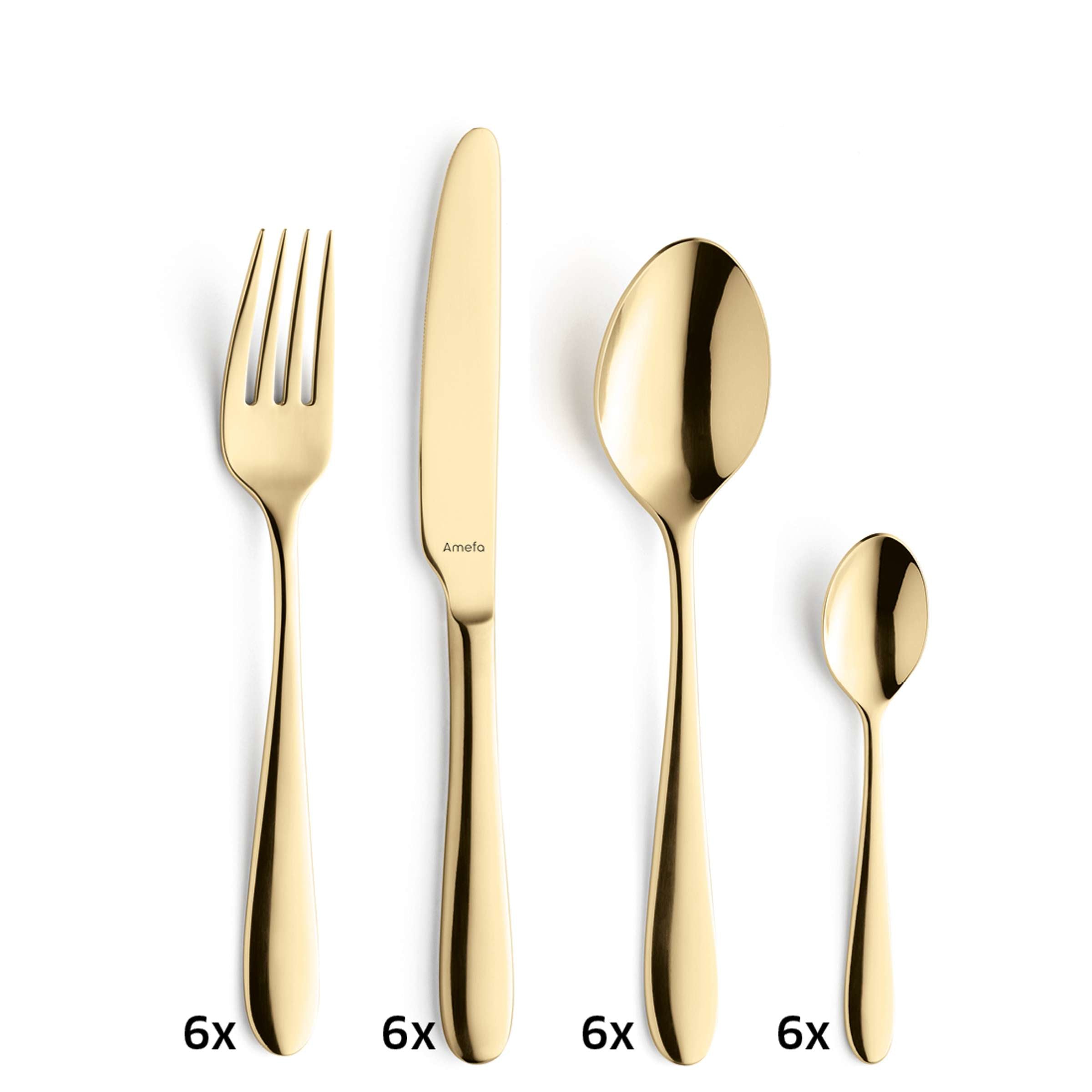 OXFORD Besteckset 24-teilig PVD gold