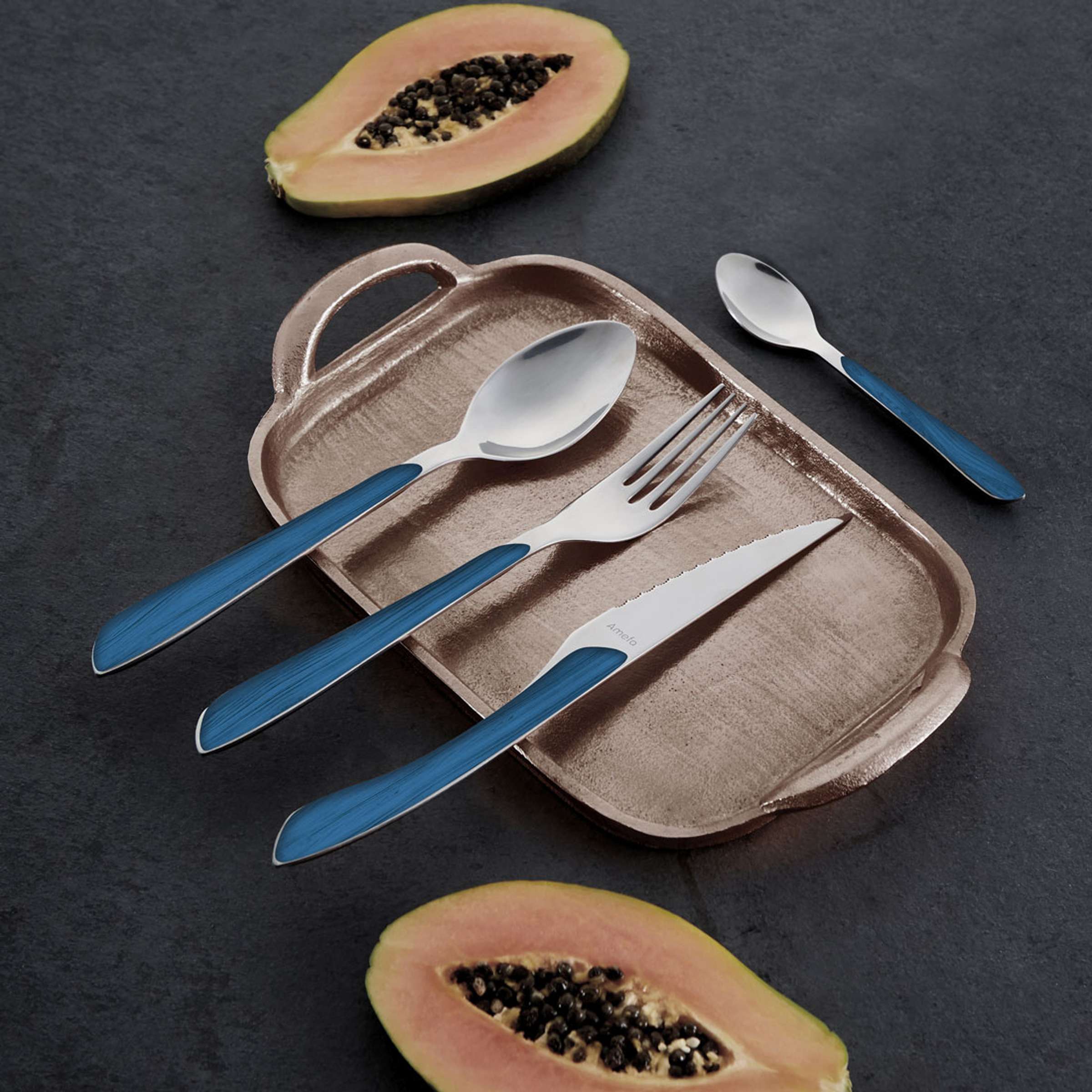 ECLAT NATURE Besteckset 24-teilig blau