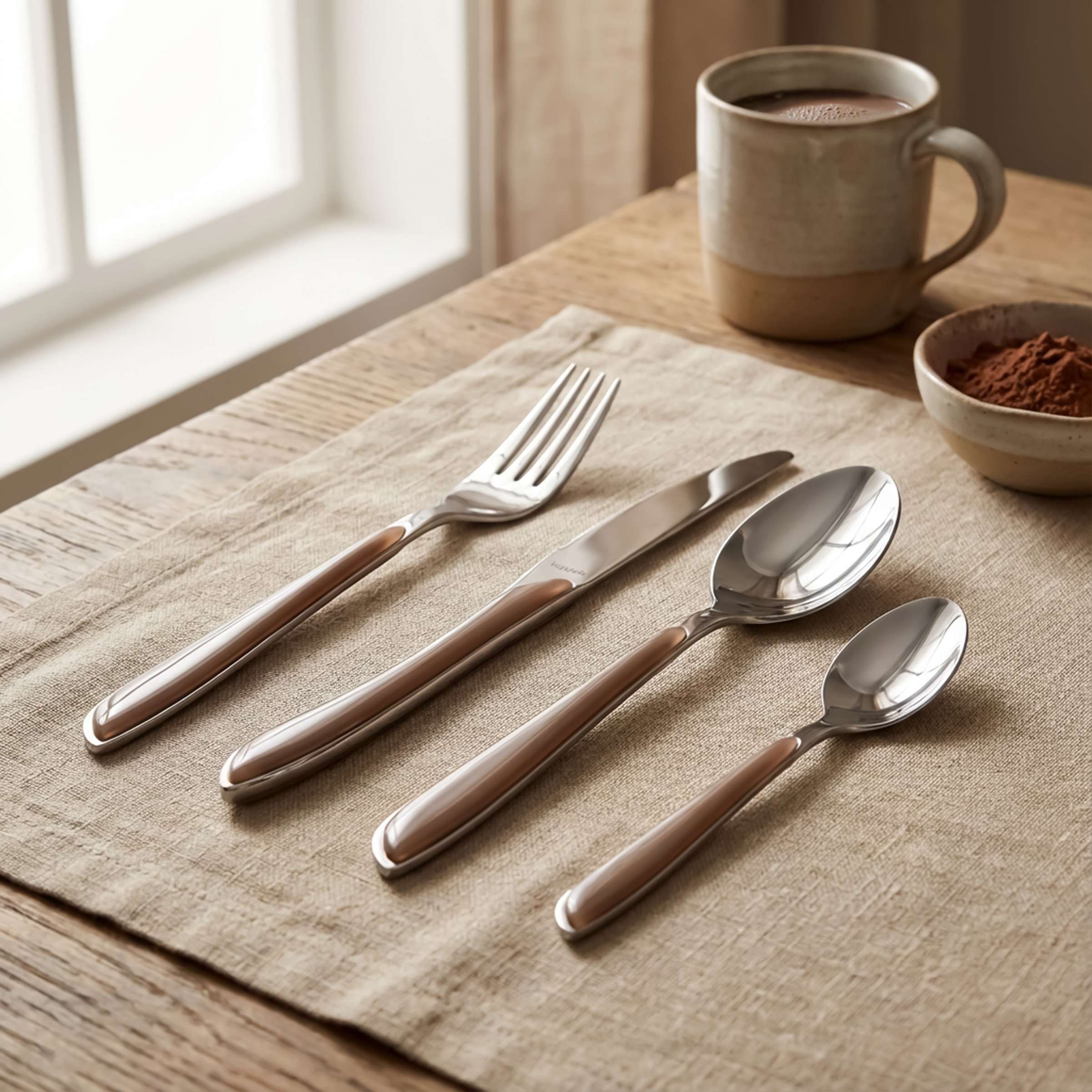 PRISMA Kuchengabel Set 6-teilig kakao