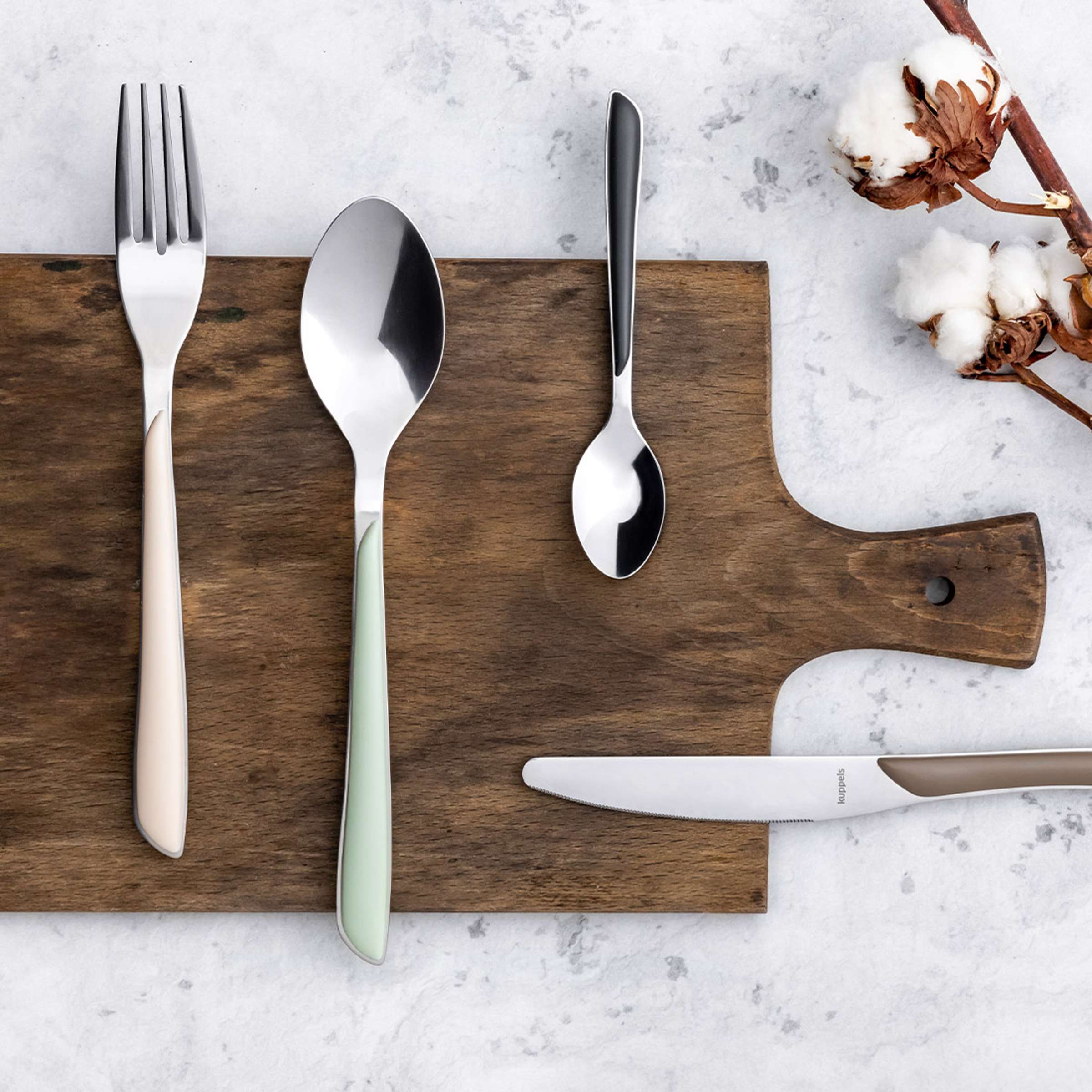 PRISMA Kuchengabel Set 6-teilig salbeigrün