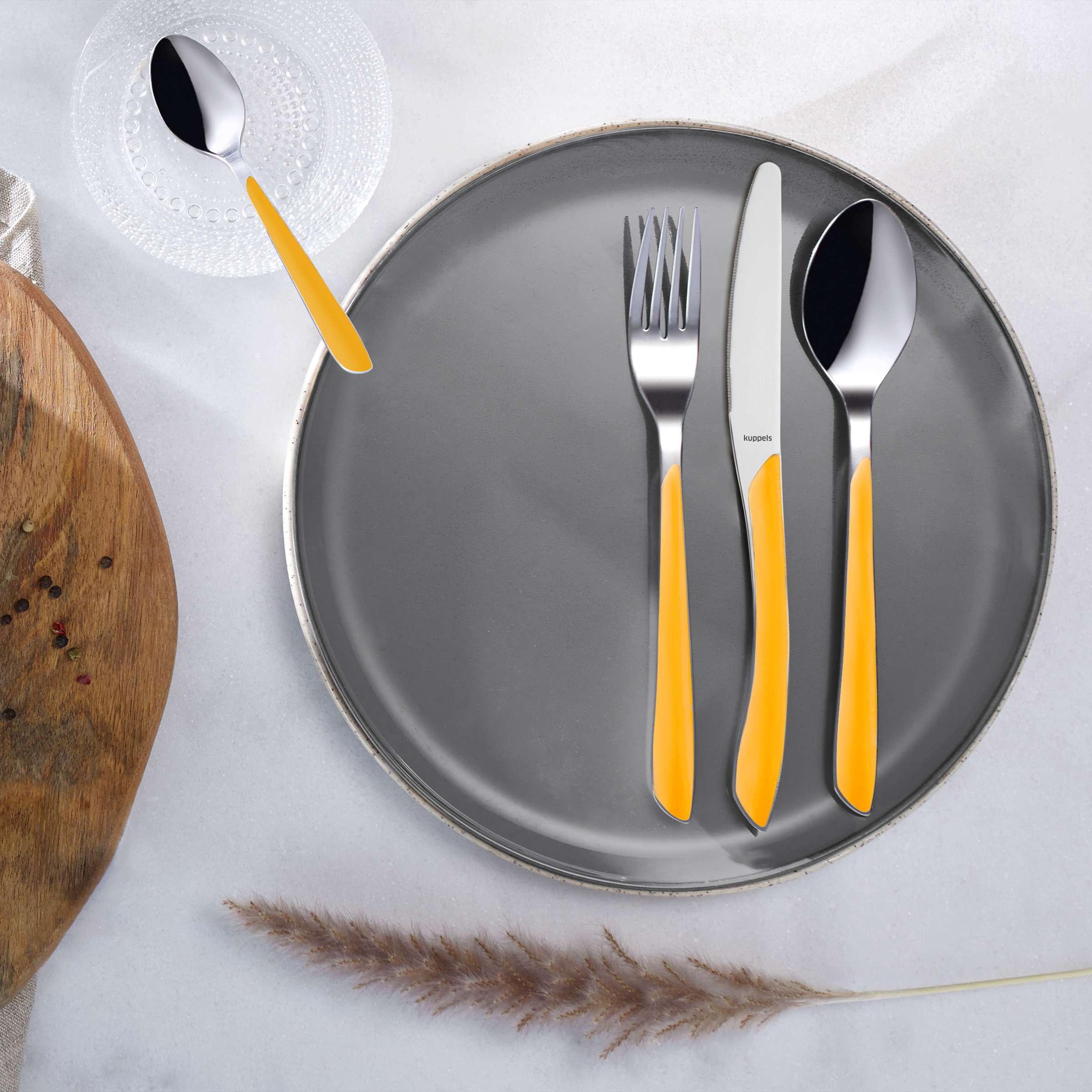 PRISMA Kuchengabel Set 6-teilig senfgelb