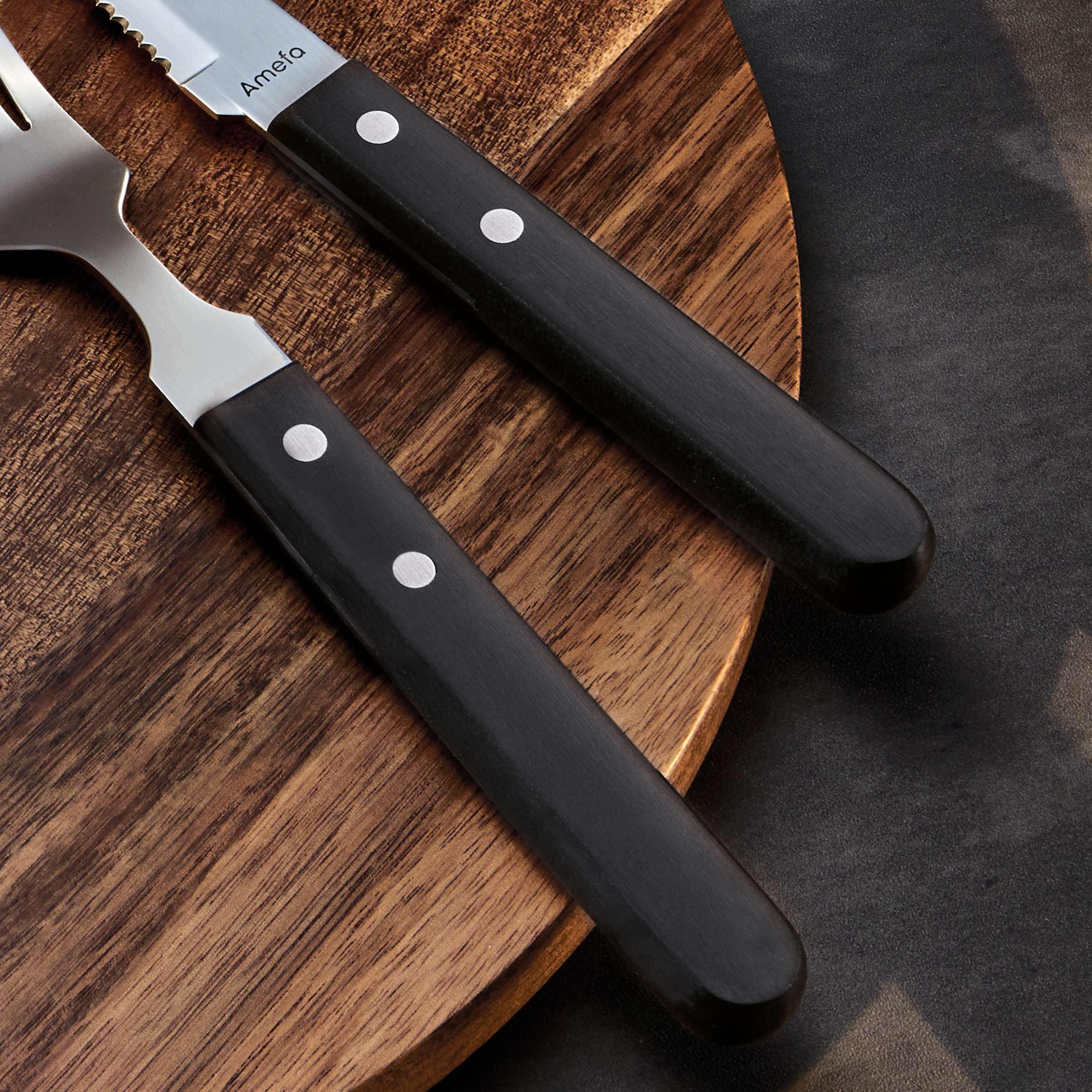PIZZA Steakmesser Set 6-teilig schwarz