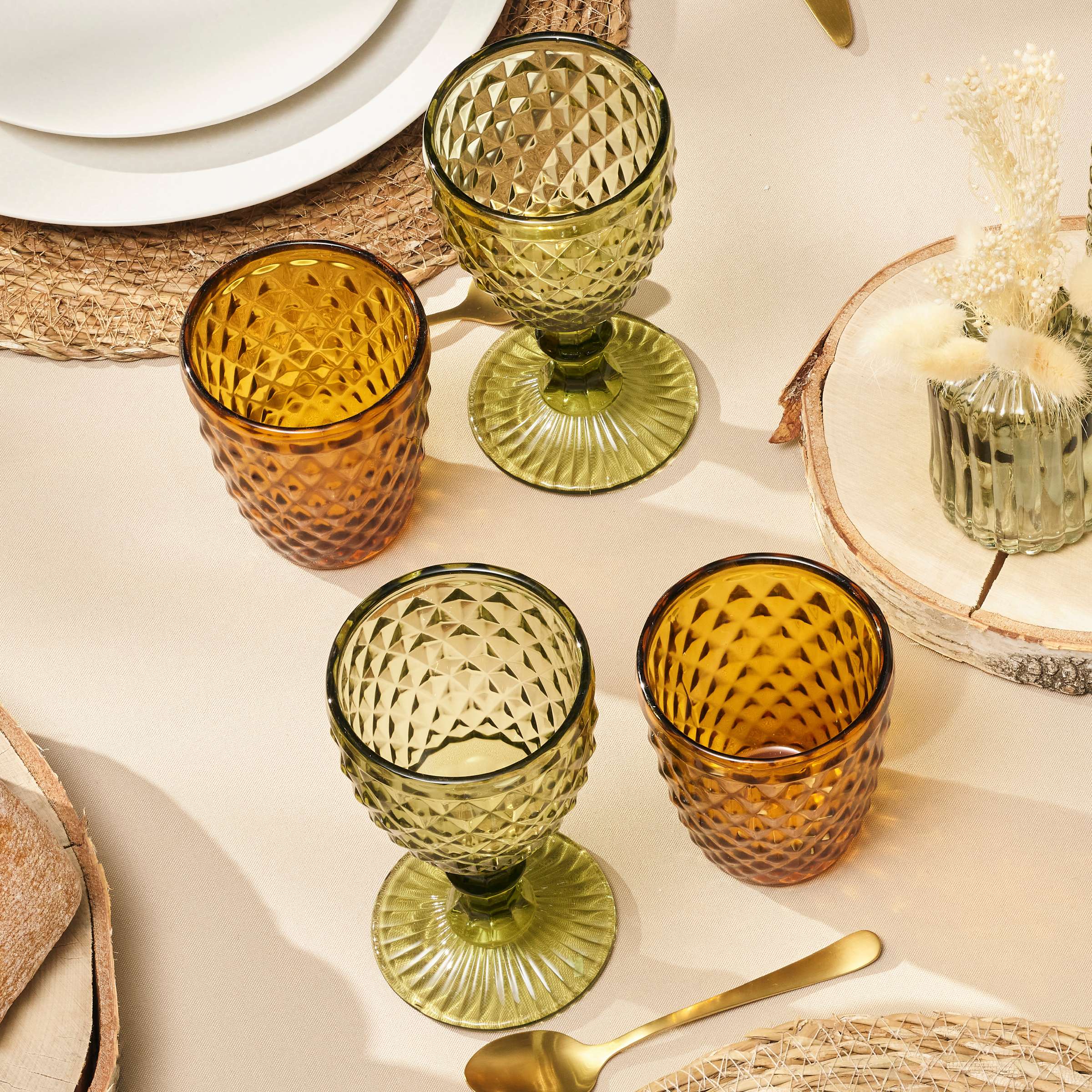 DIAMOND Trinkglas bernstein 6 Stück