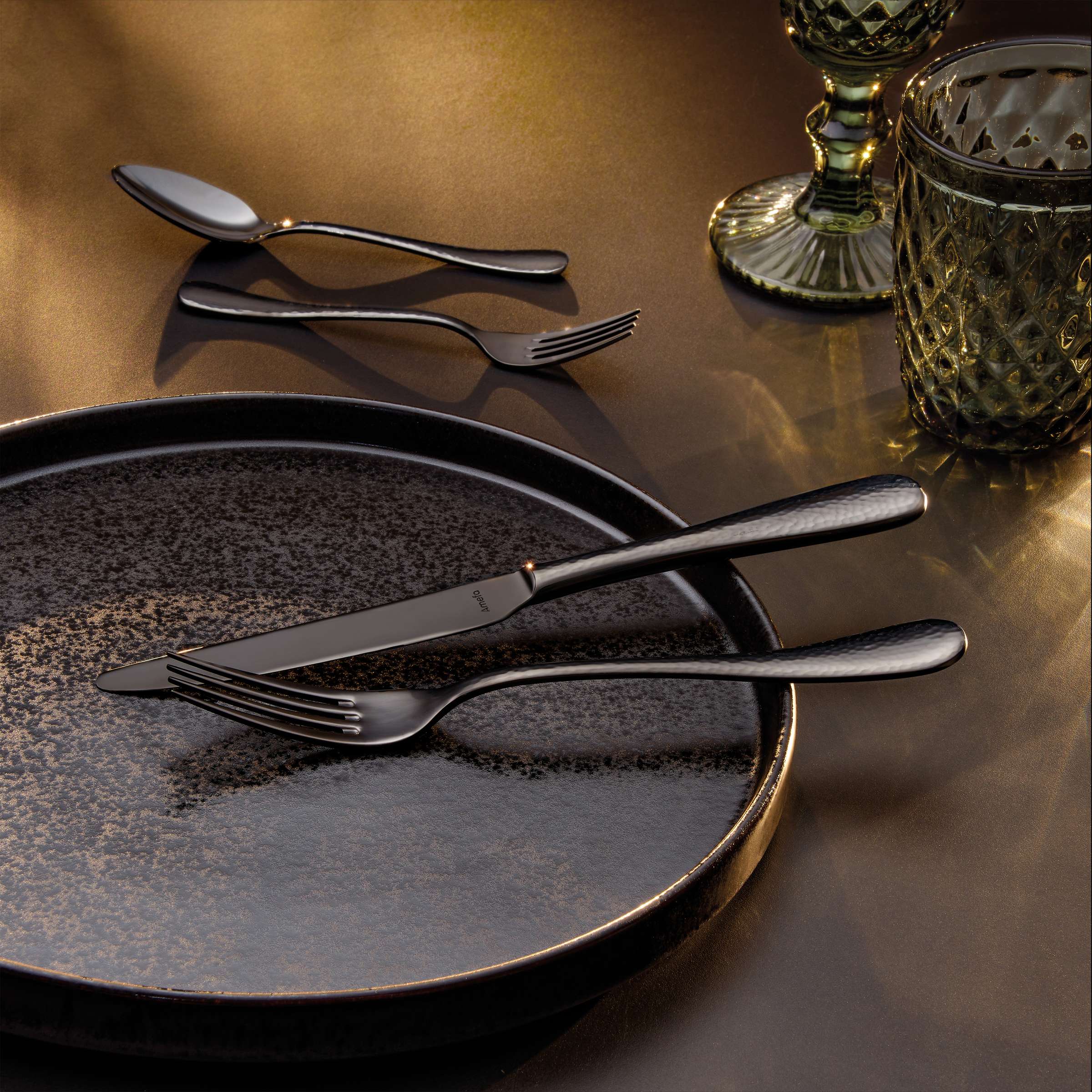 SIERRA Besteckset 24-teilig PVD schwarz