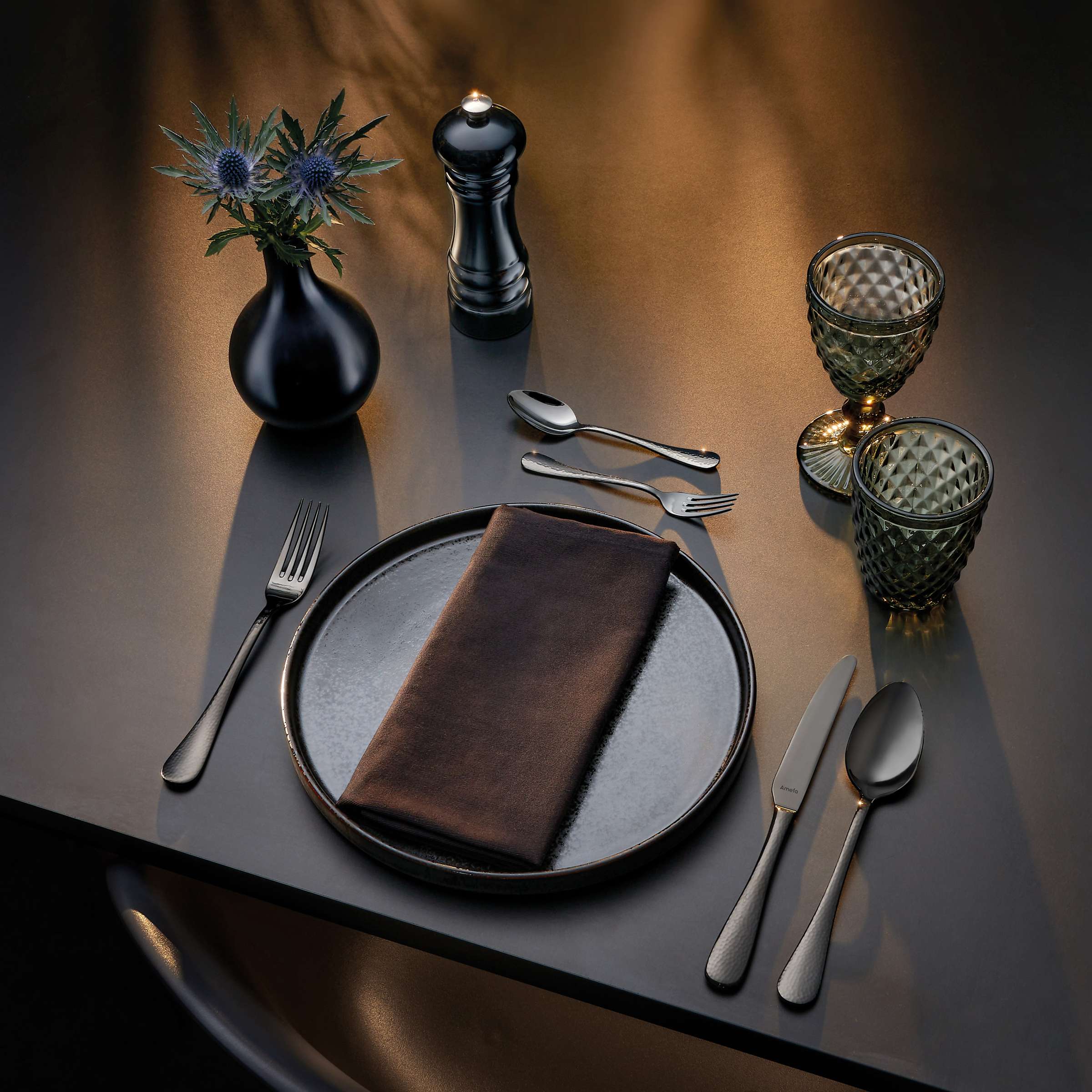 SIERRA Besteckset 24-teilig PVD schwarz