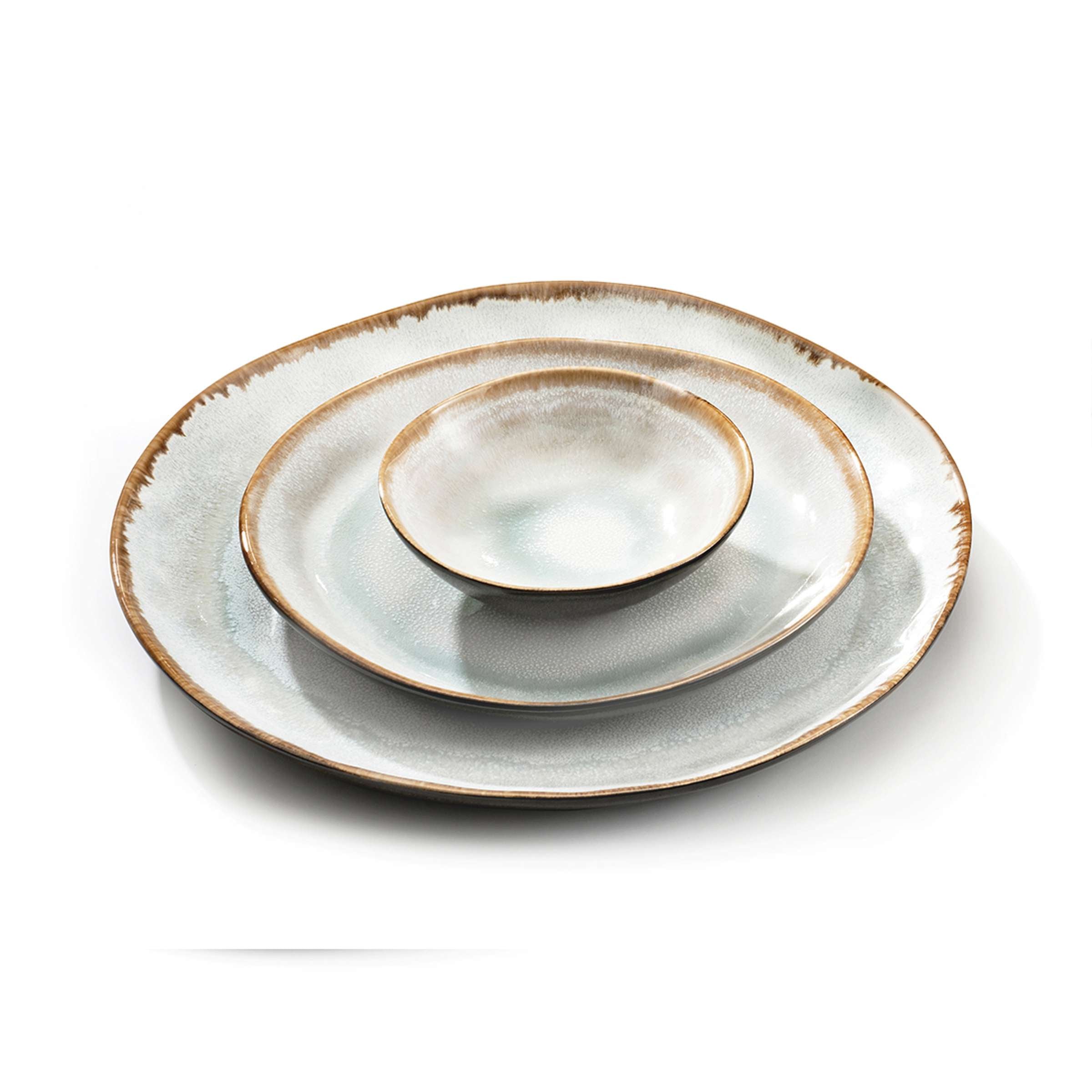 SHADOW AQUA Dessertteller blau,grau 6 Stück