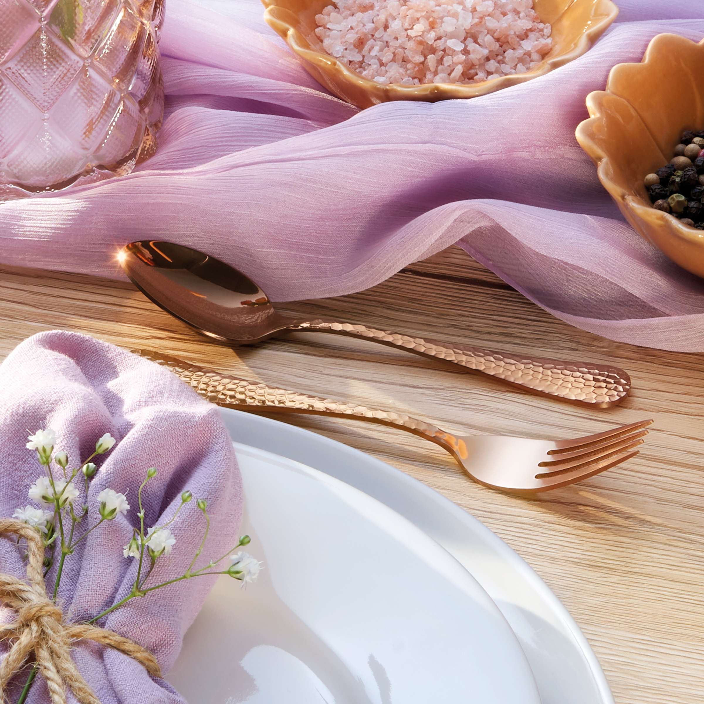 CRYSTAL Besteckset 30-teilig PVD rosé