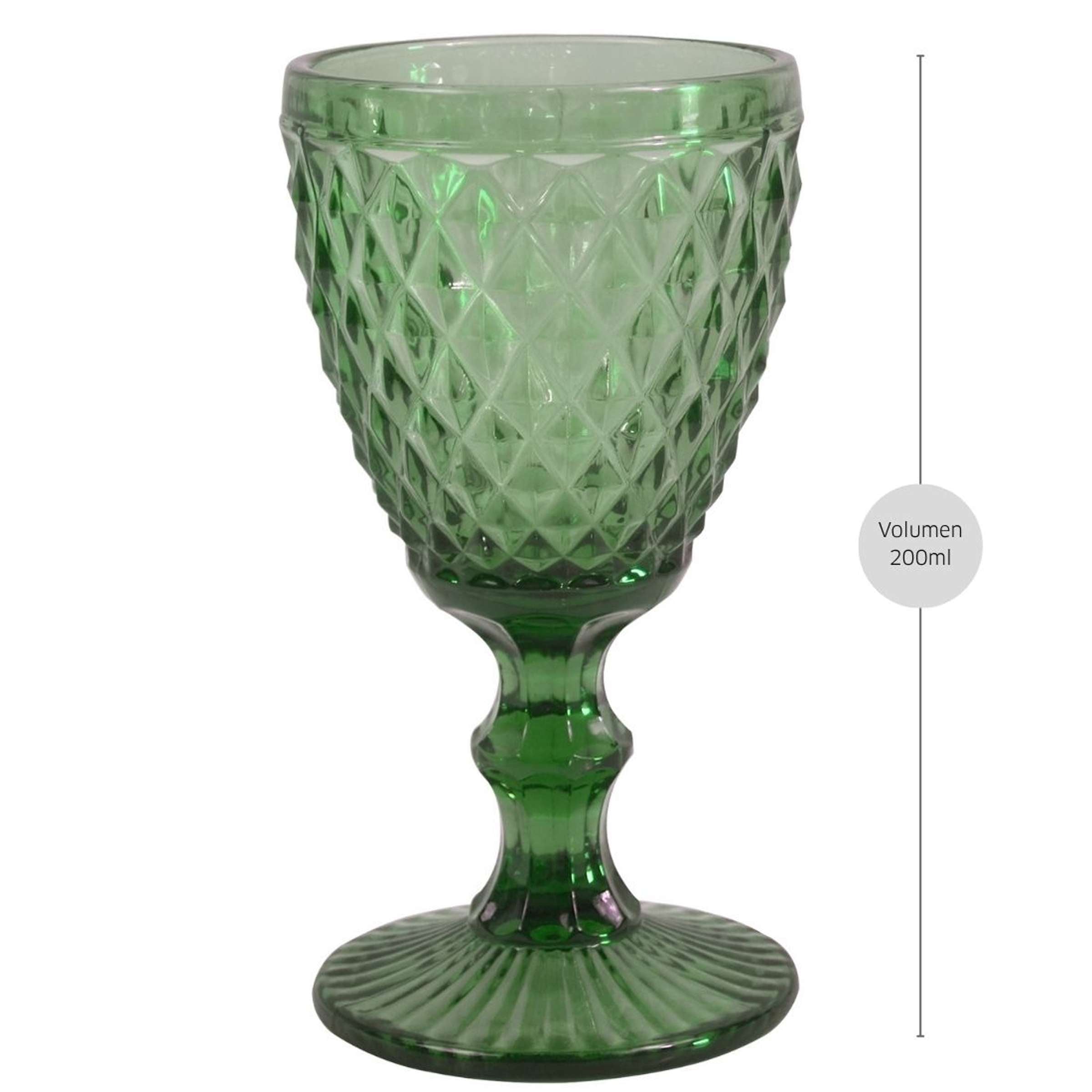 DIAMOND Weinglas grün 6 Stück