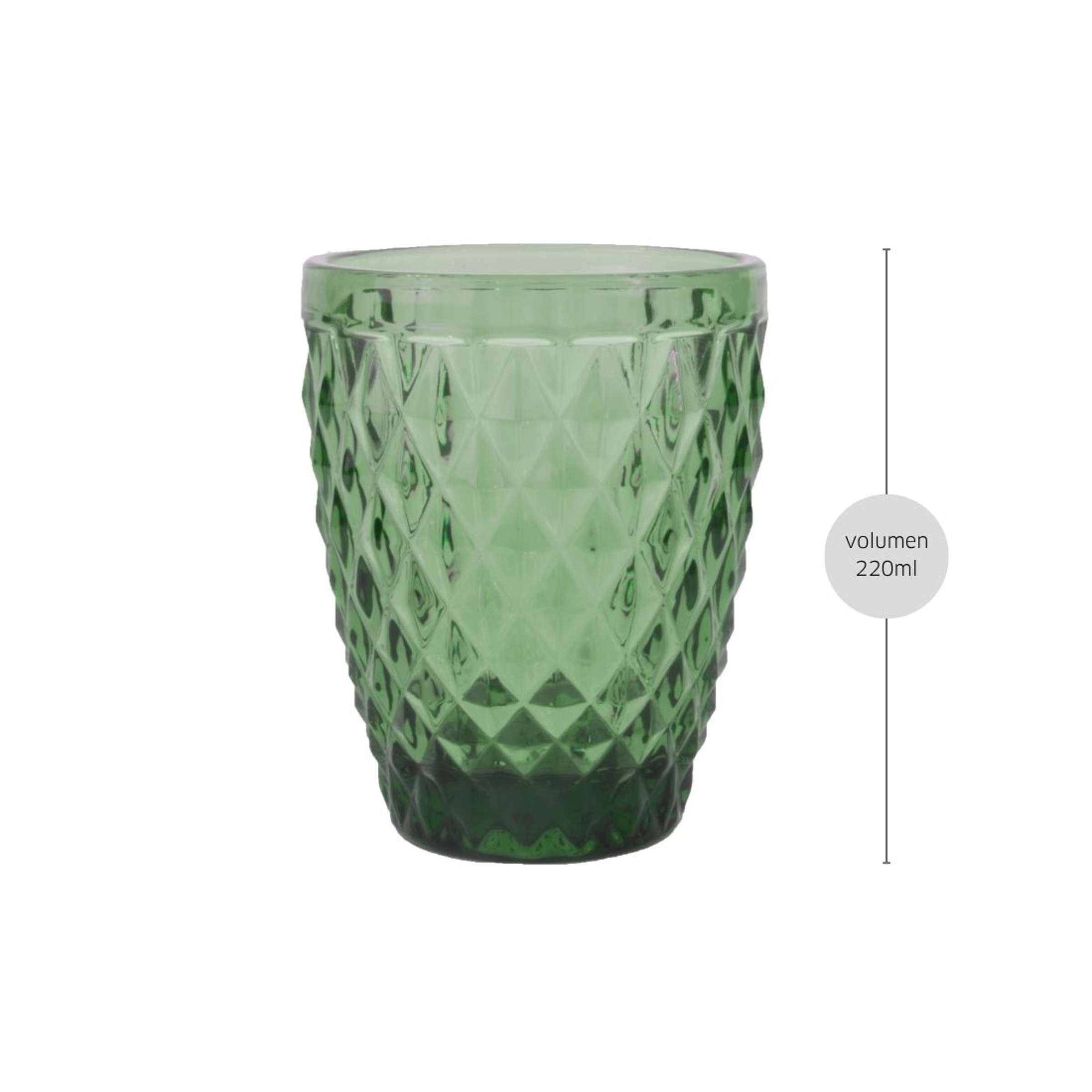 DIAMOND Trinkglas grün 6 Stück