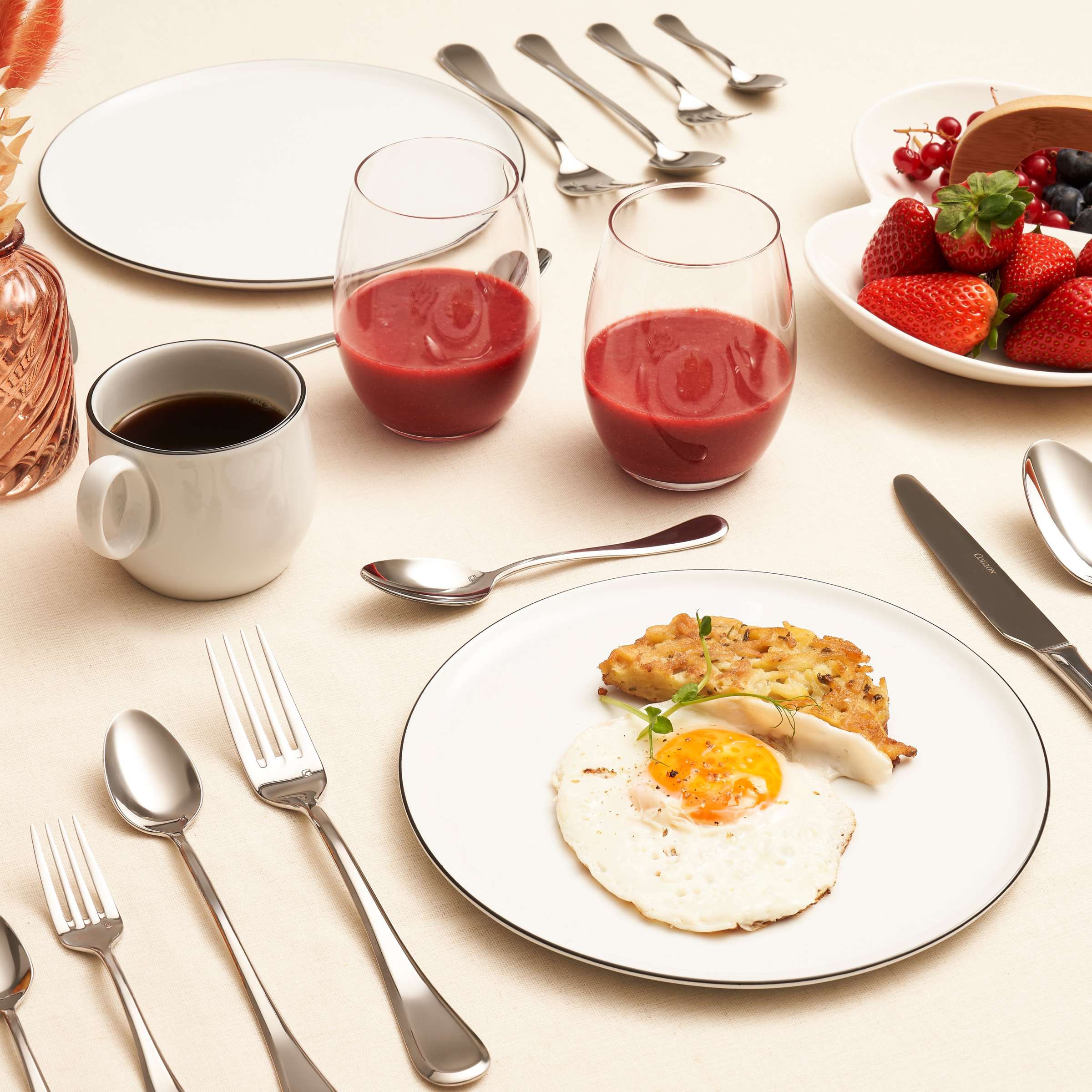 YAKA BLACK Speiseteller schwarz,weiß 6 Stück