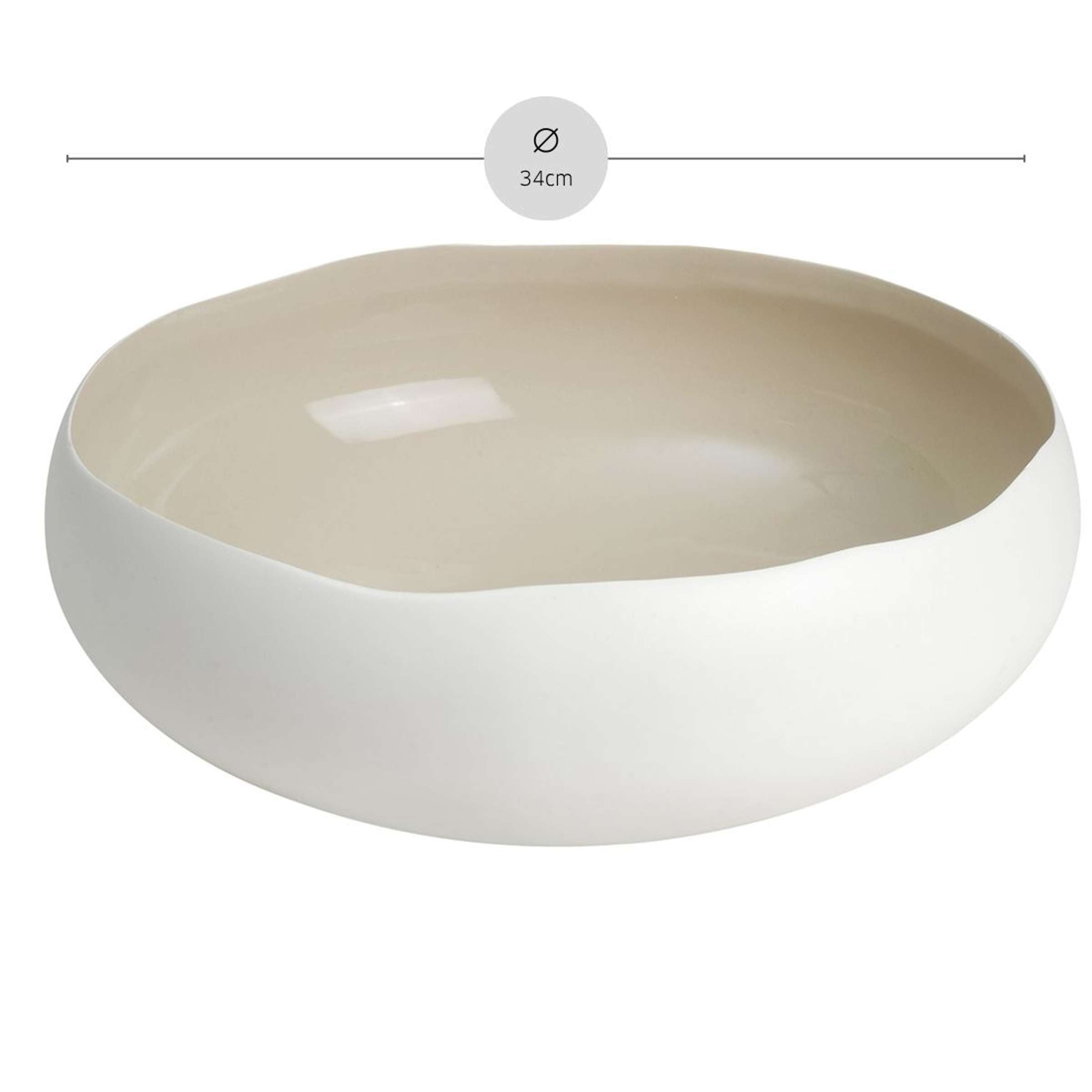 OSLO LINEN Schüssel groß weiß