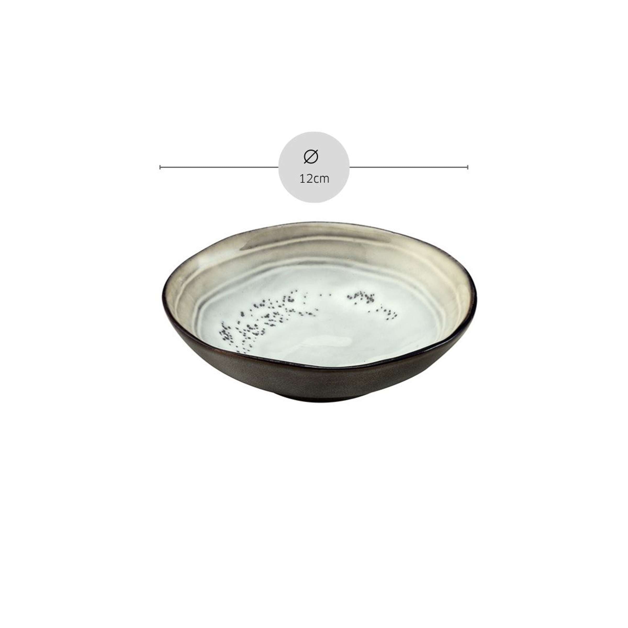 SHADOW NACRE Schüssel klein grau,weiß 6 Stück