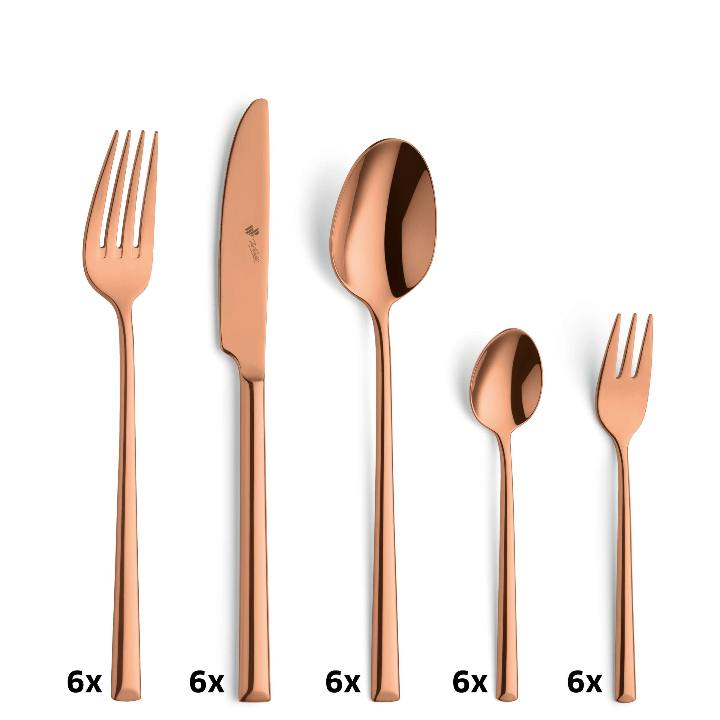 VIVENDI Besteckset 30-teilig PVD kupfer