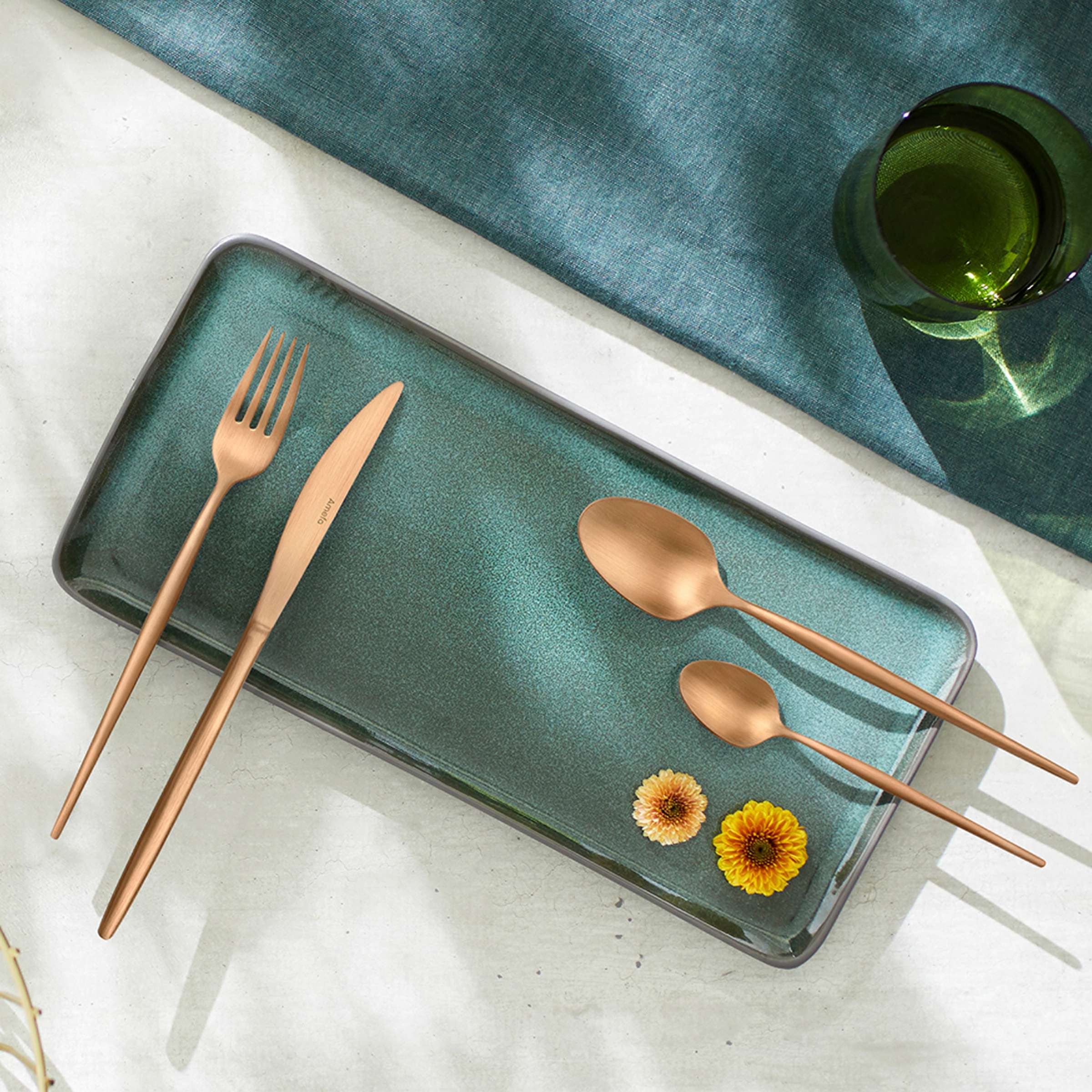 SOPRANO Besteckset 16-teilig PVD kupfer