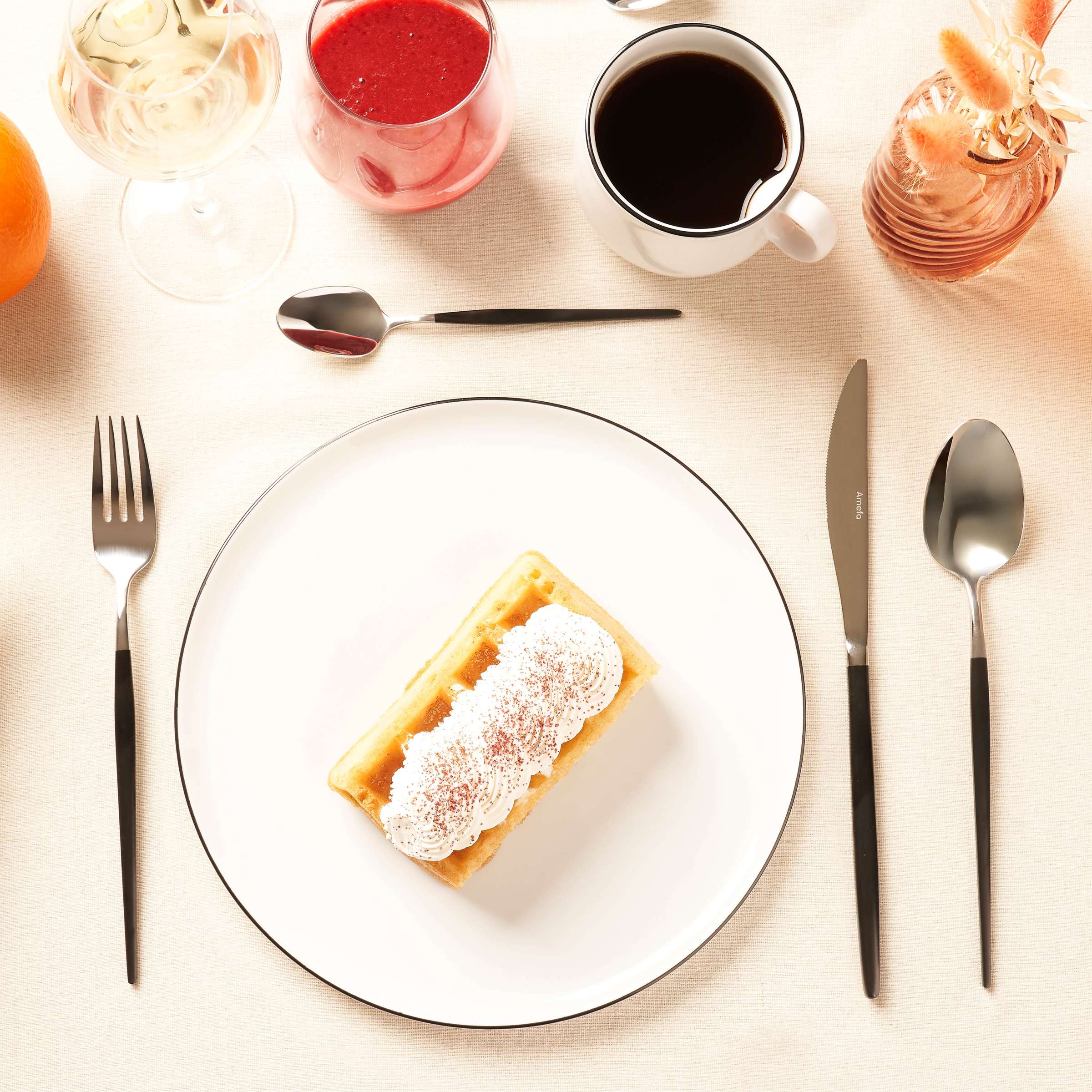 SOPRANO Besteckset 24-teilig PVD schwarz