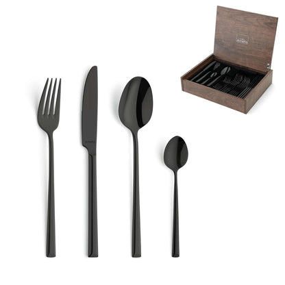 METROPOLE Besteckset 24-teilig PVD schwarz
