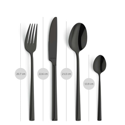 METROPOLE Besteckset 24-teilig PVD schwarz