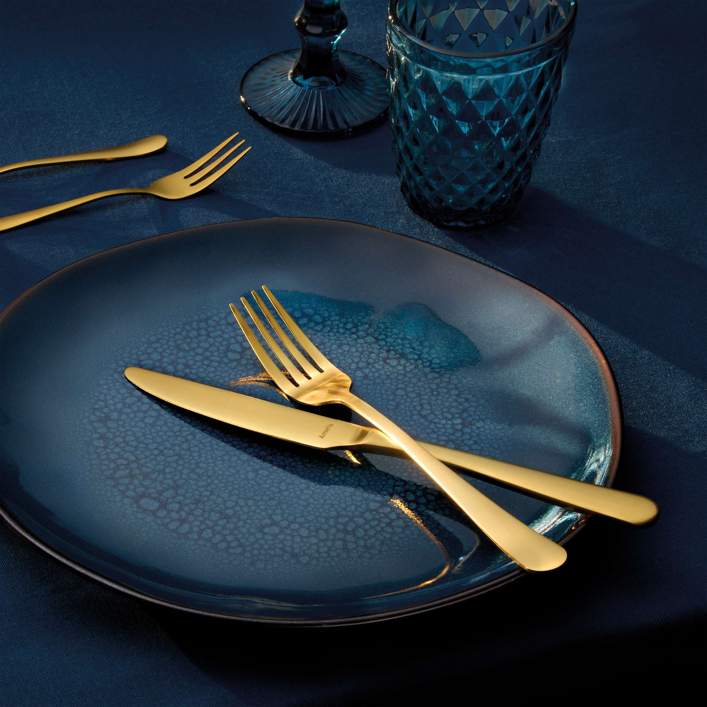 AUSTIN Longdrink-/Latte Macchiato Löffel Set 6-teilig PVD gold