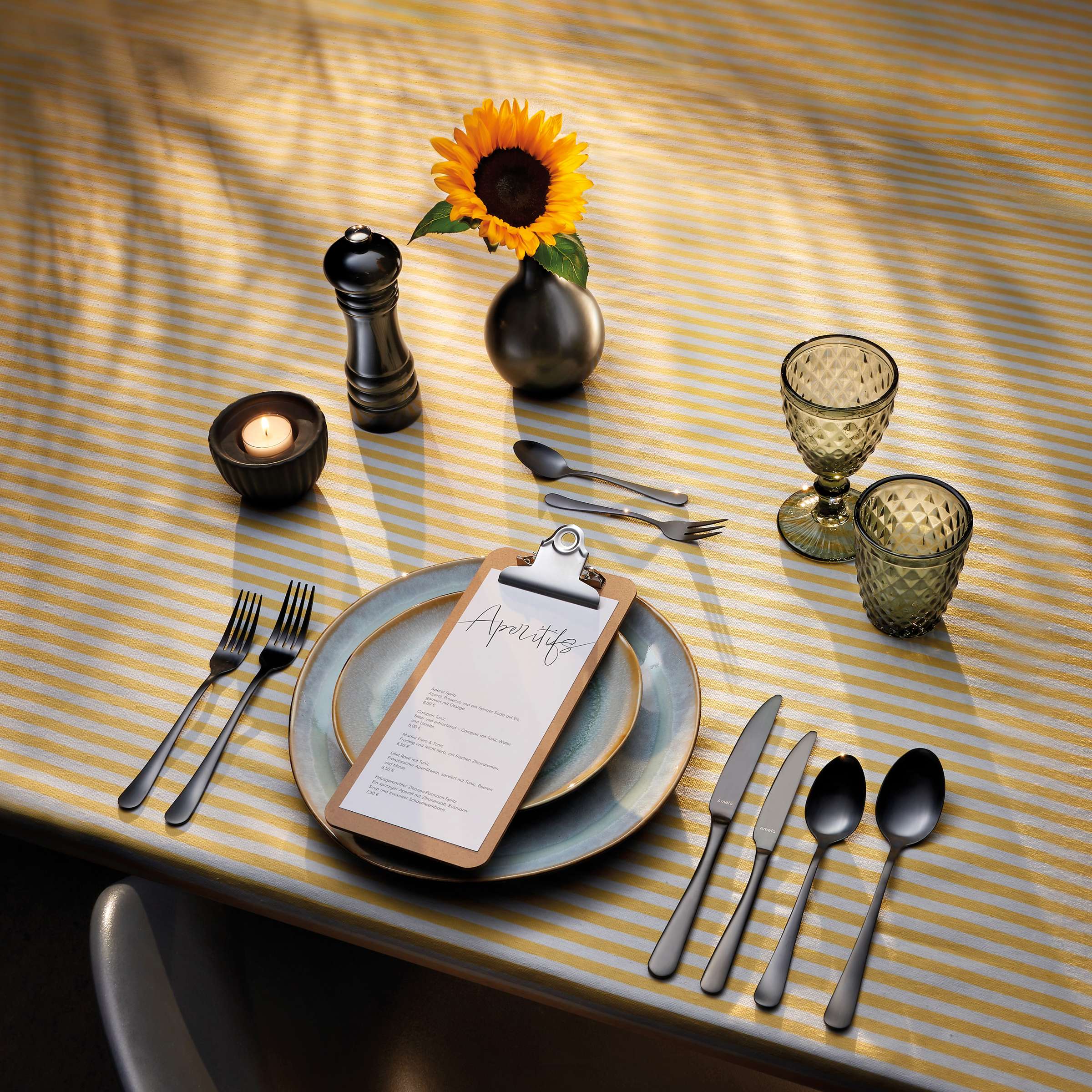 AUSTIN Besteckset 16-teilig PVD schwarz