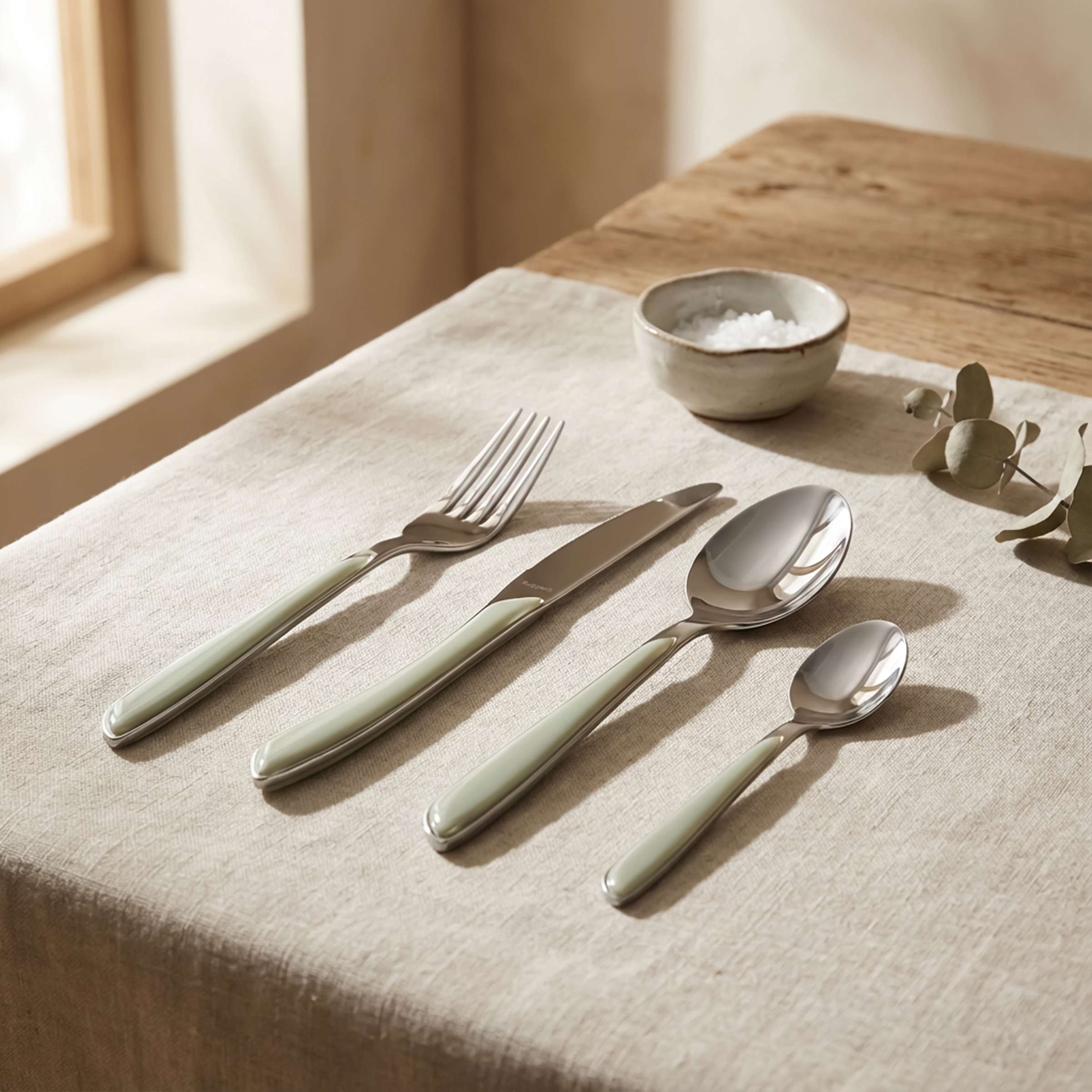 PRISMA Kuchengabel Set 6-teilig salbeigrün