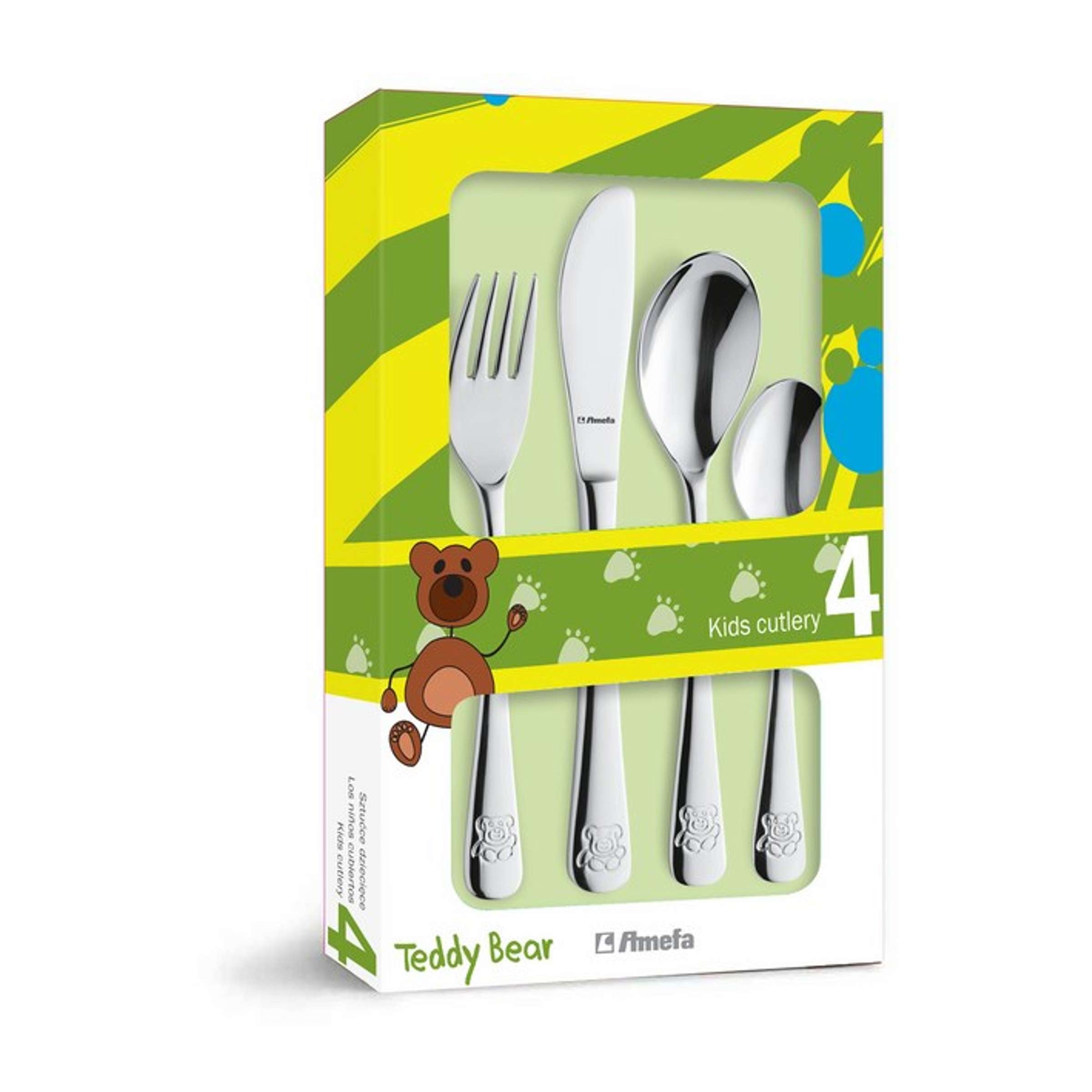 TEDDY BEAR Kinderbesteck Set 4-teilig