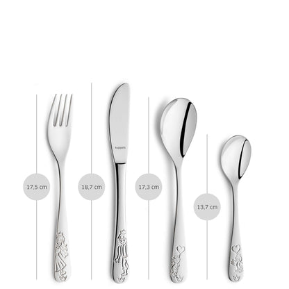PRINZESSIN Kinderbesteck Set 4-teilig