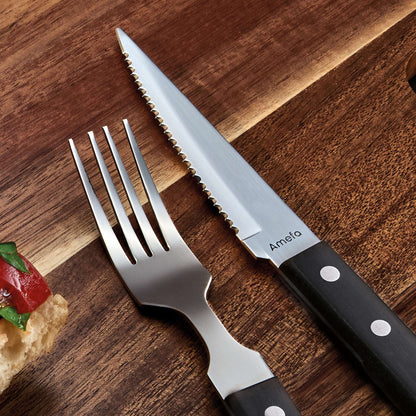 PIZZA Steakmesser Set 6-teilig schwarz