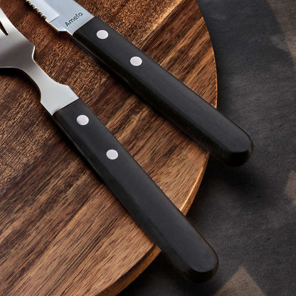 PIZZA Steakmesser Set 6-teilig schwarz
