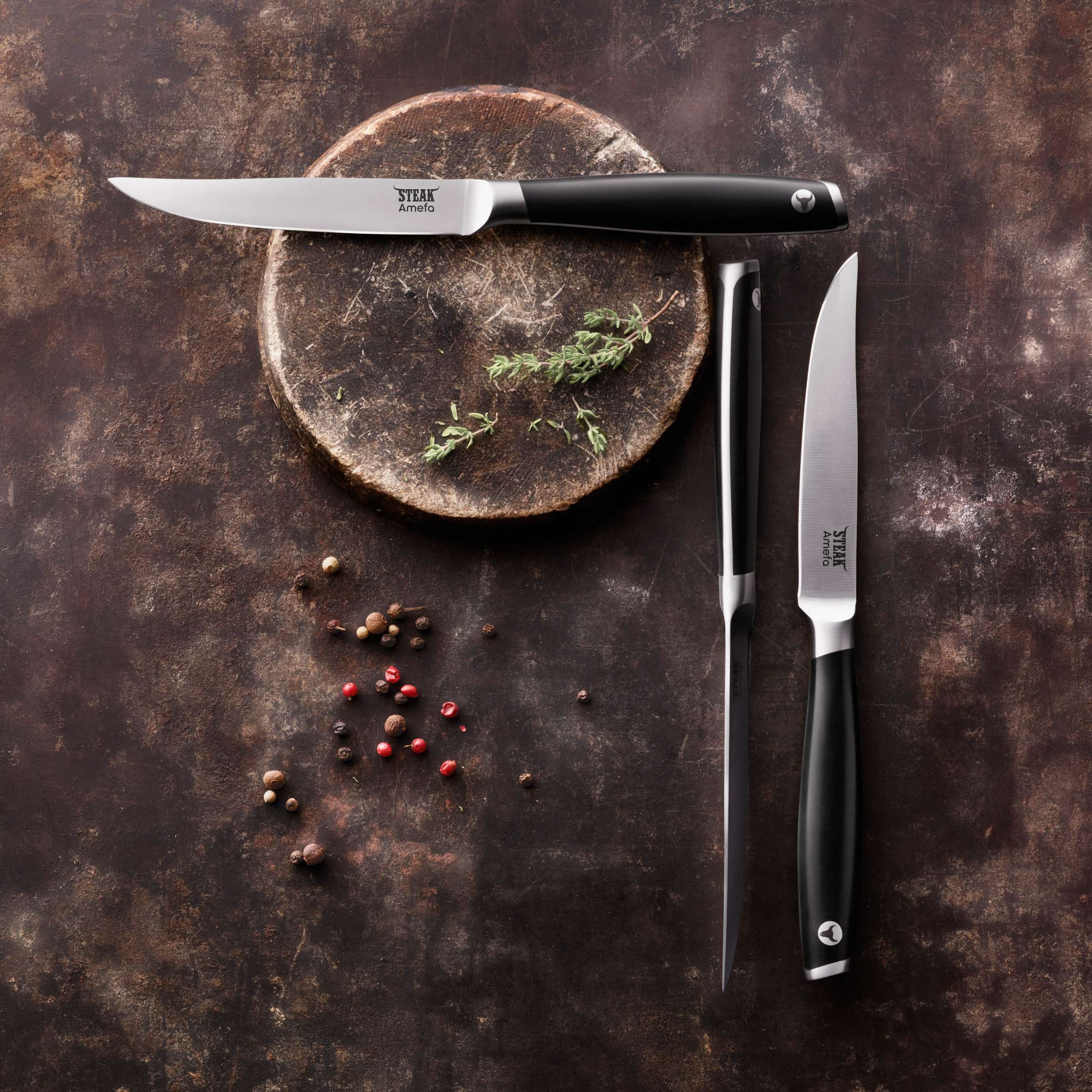 TENDERLOIN Steakmesser Vollheft schwarz