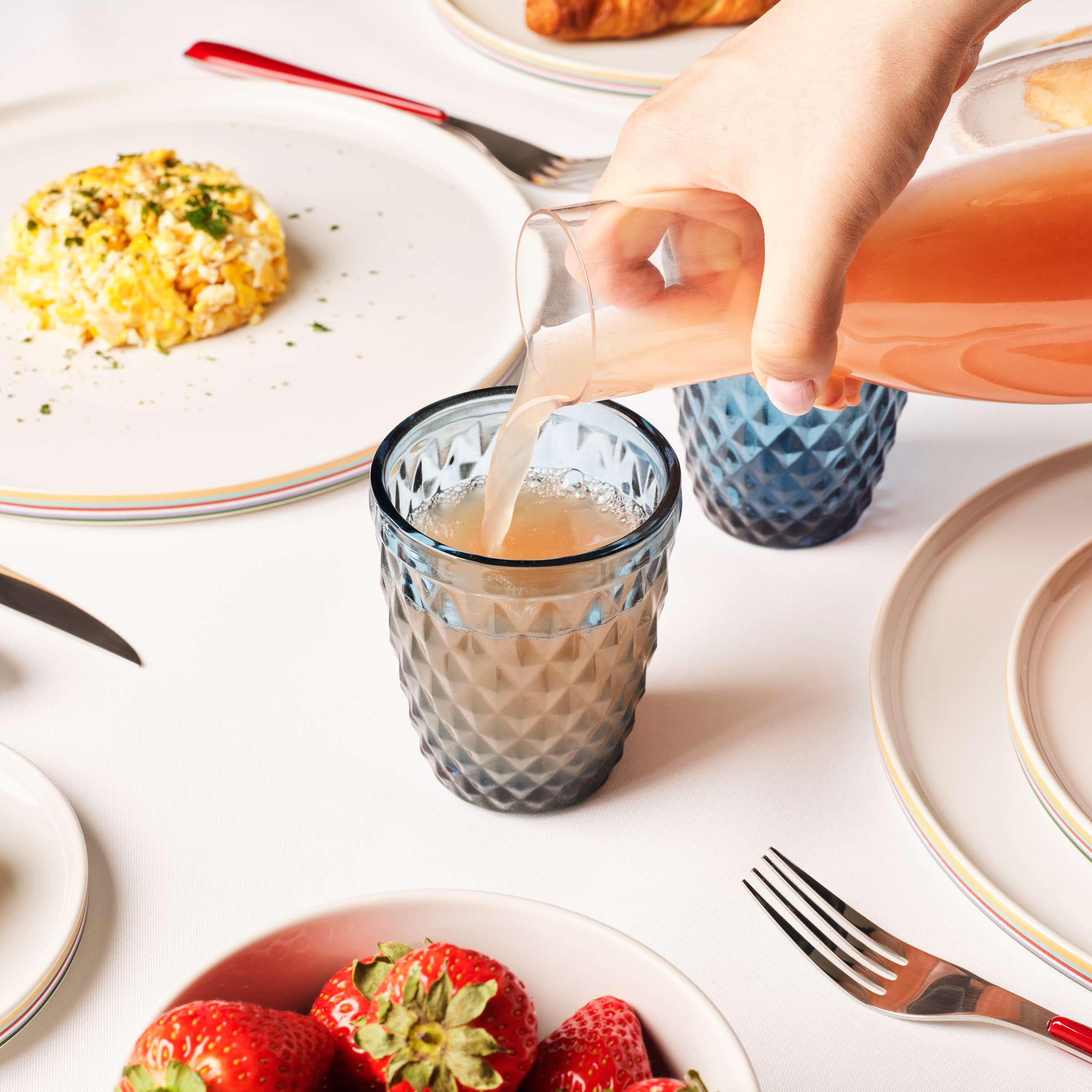 DIAMOND Trinkglas blau 6 Stück