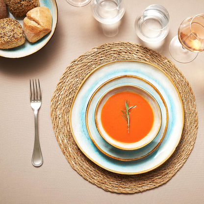 SHADOW AQUA Dessertteller blau,grau 6 Stück