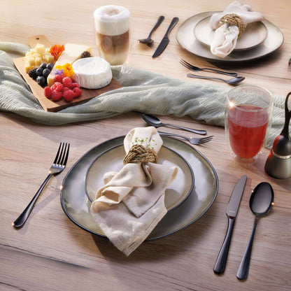 DELIA Besteckset 30-teilig PVD schwarz