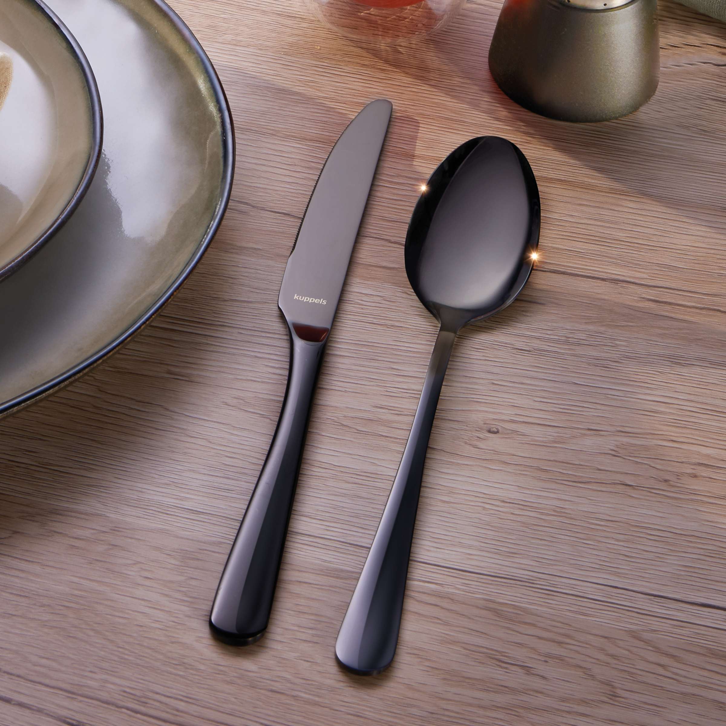 DELIA Besteckset 30-teilig PVD schwarz