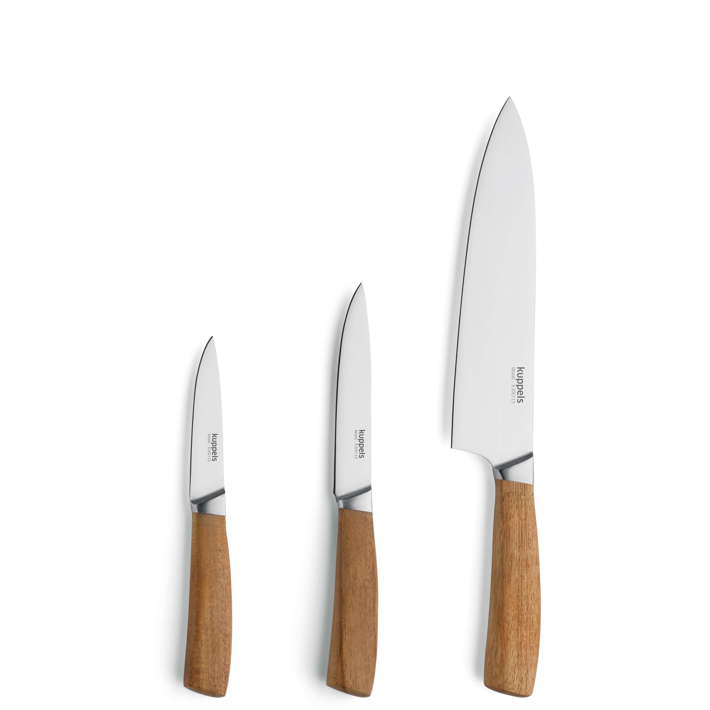 WOOD Küchenmesser Set 3-teilig