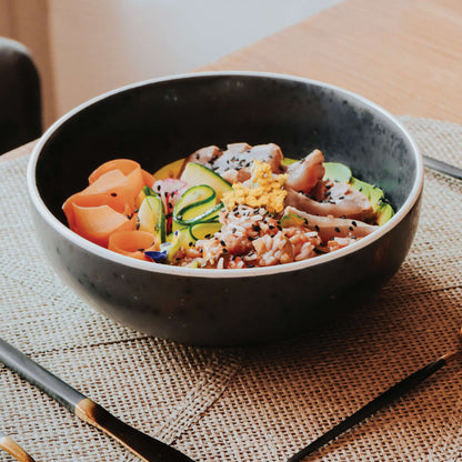 ASTER GRANITE Salatteller schwarz,weiß 6 Stück