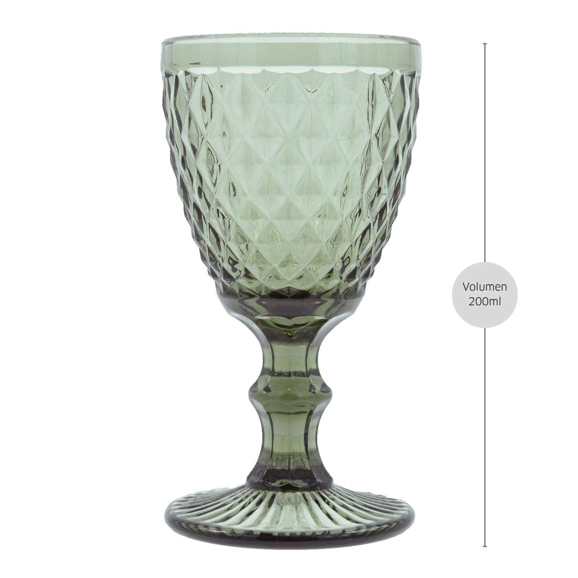 DIAMOND Weinglas rauchgrau 6 Stück