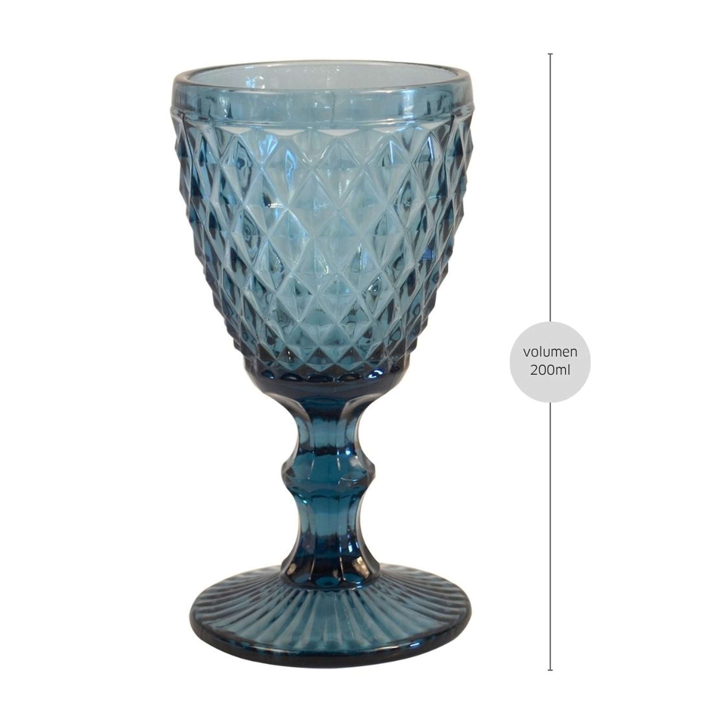 DIAMOND Weinglas blau 6 Stück