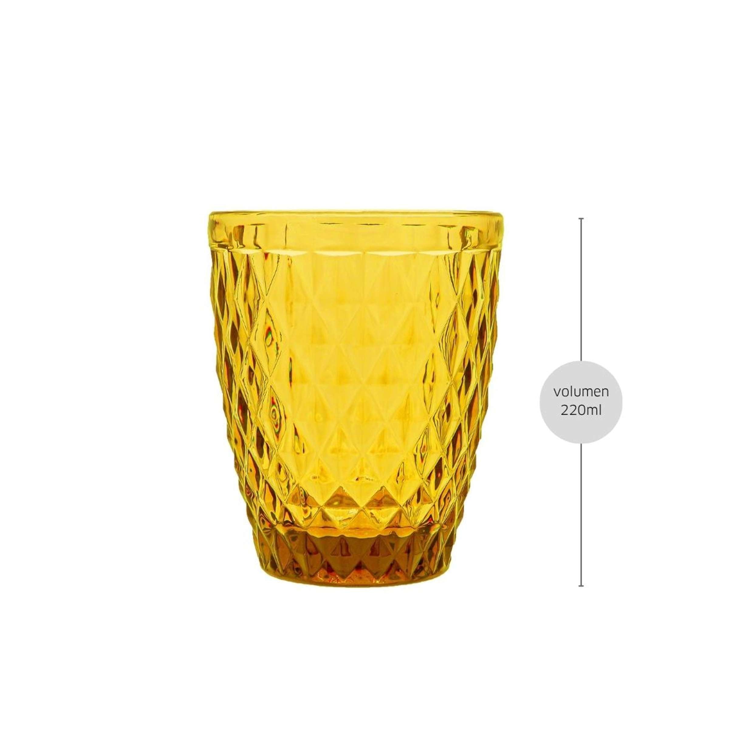 DIAMOND Trinkglas bernstein 6 Stück