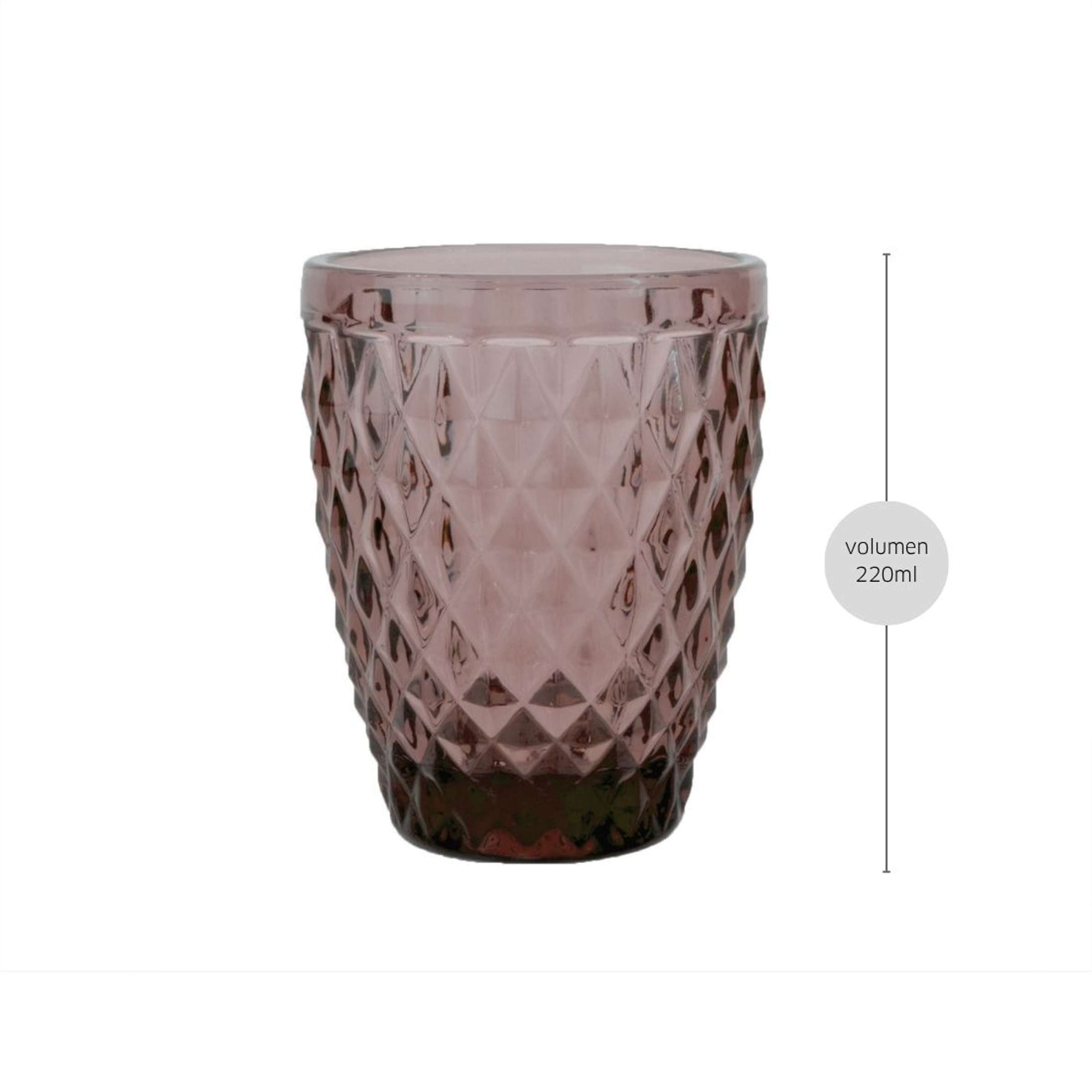 DIAMOND Trinkglas lila 6 Stück