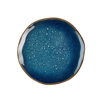 VERTIGO DENIM Dessertteller blau,braun 6 Stück