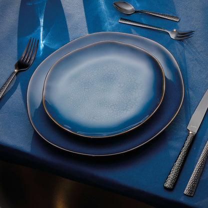 VERTIGO DENIM Dessertteller blau,braun 6 Stück