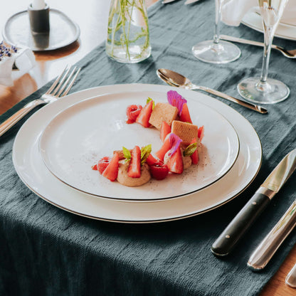 YAKA BLACK Dessertteller schwarz,weiß 6 Stück