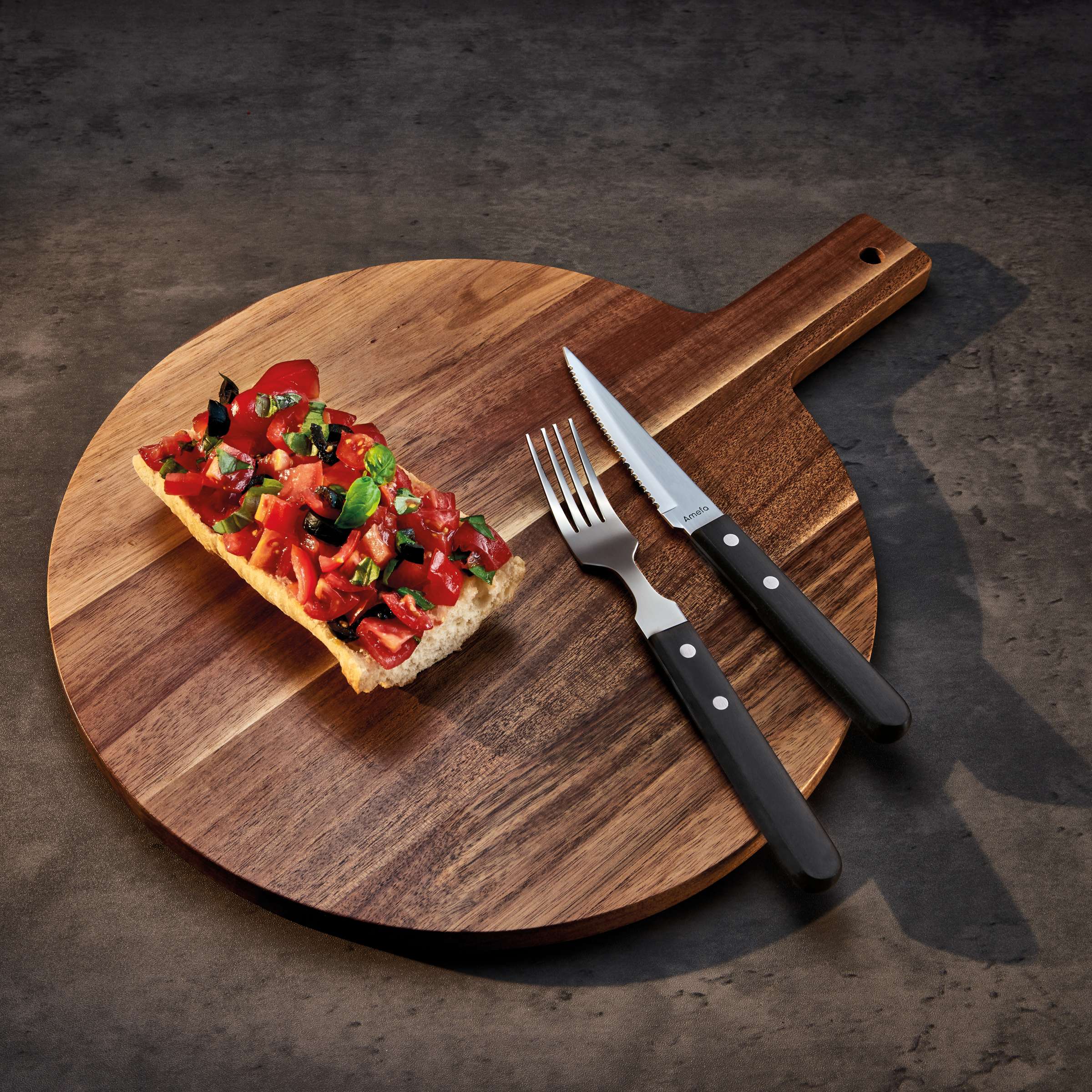 PIZZA Steakmesser Set 6-teilig schwarz