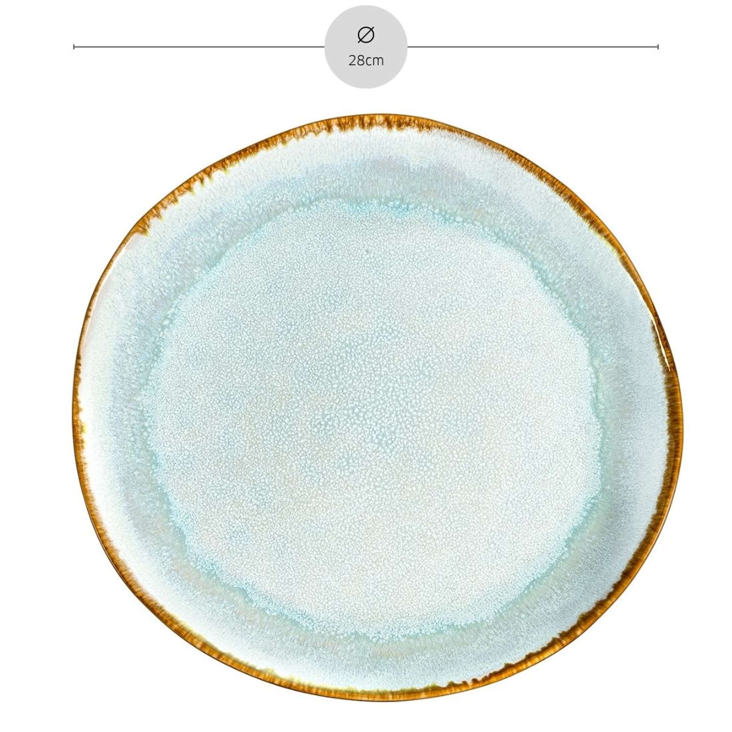 SHADOW AQUA Speiseteller blau,grau 6 Stück