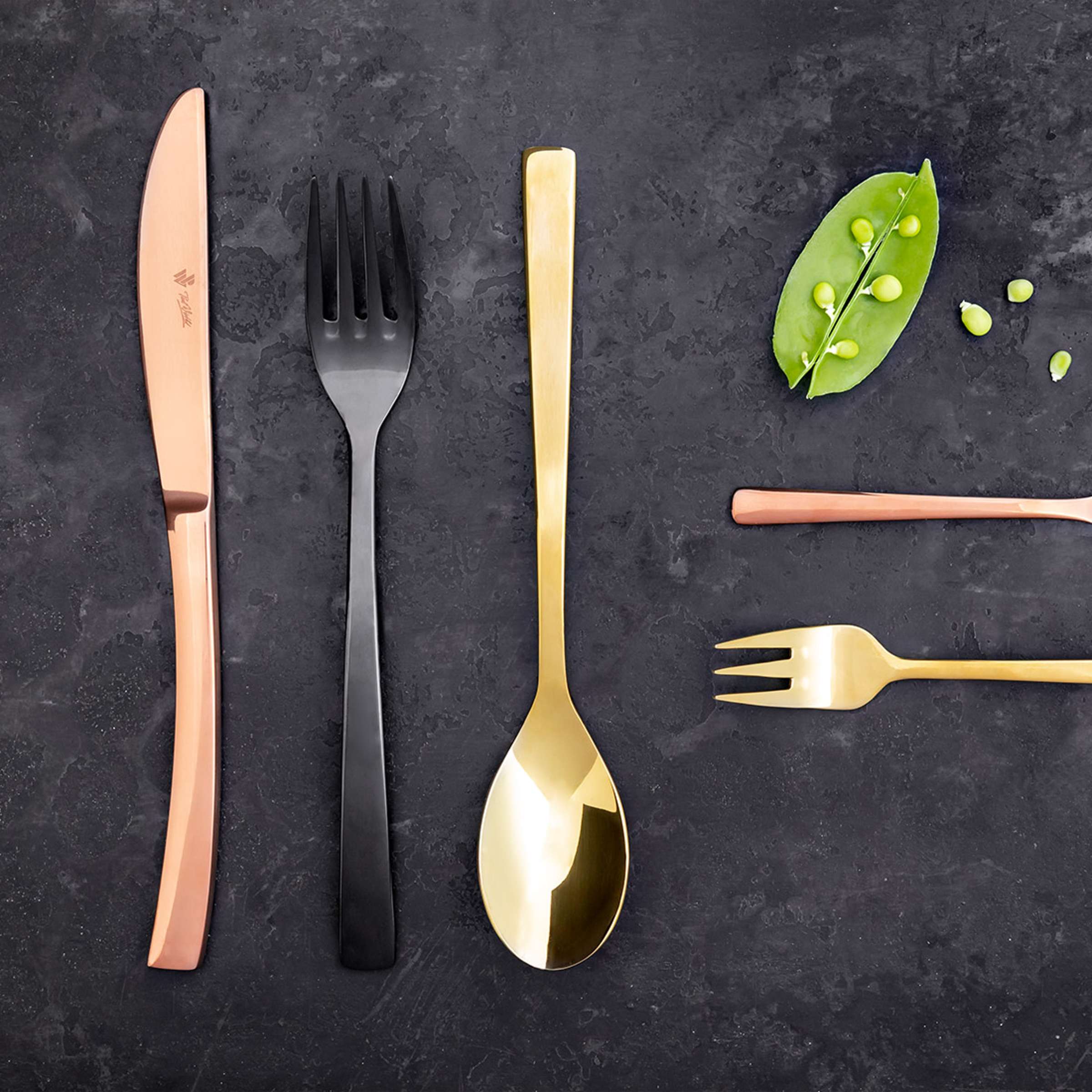 SWING Menümesser Vollheft PVD gold