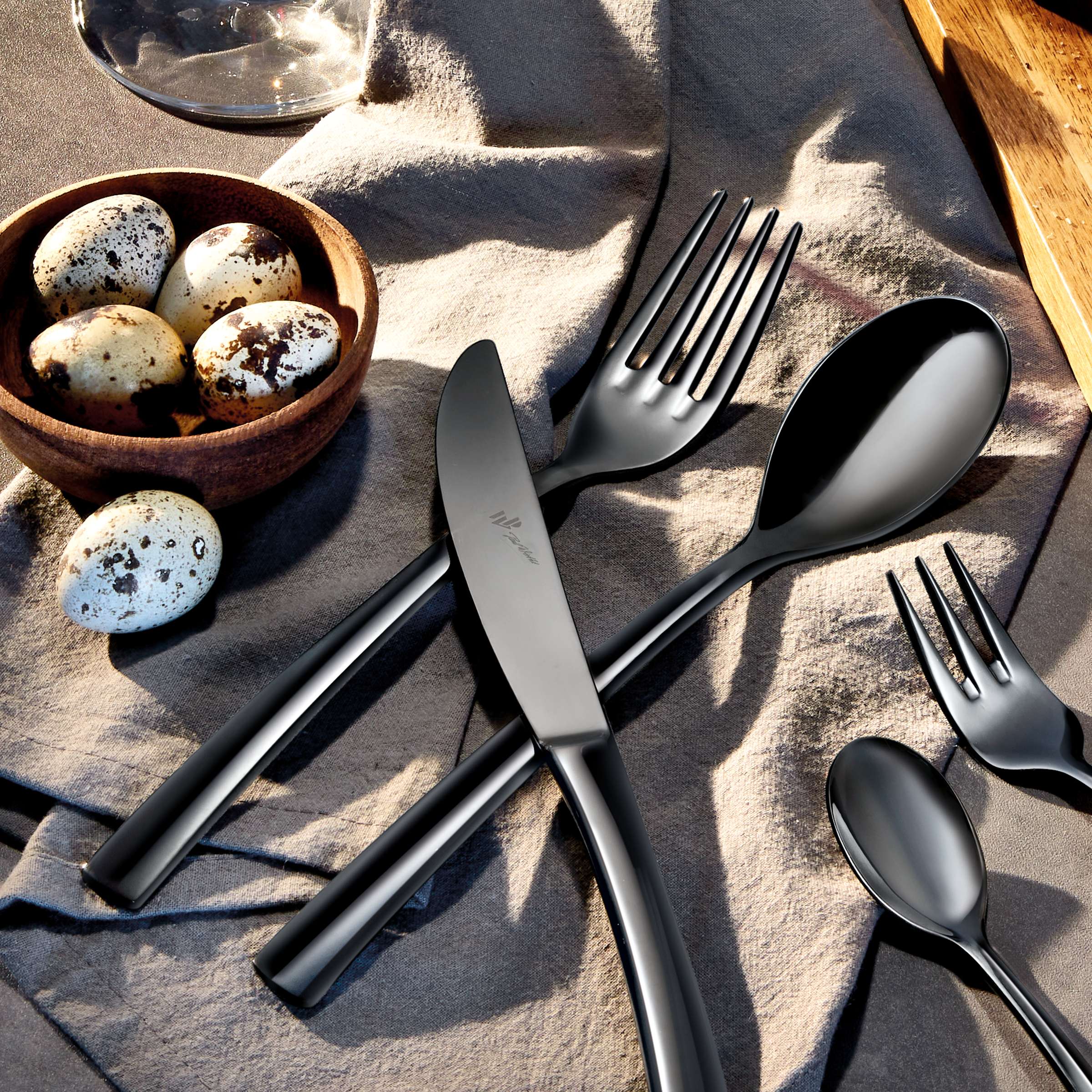 SWING Besteckset 24-teilig PVD schwarz