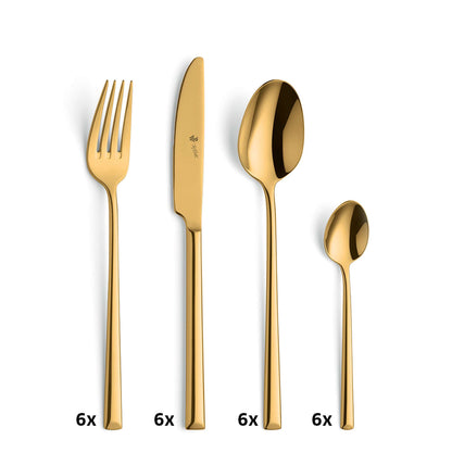 VIVENDI Besteckset 24-teilig PVD gold