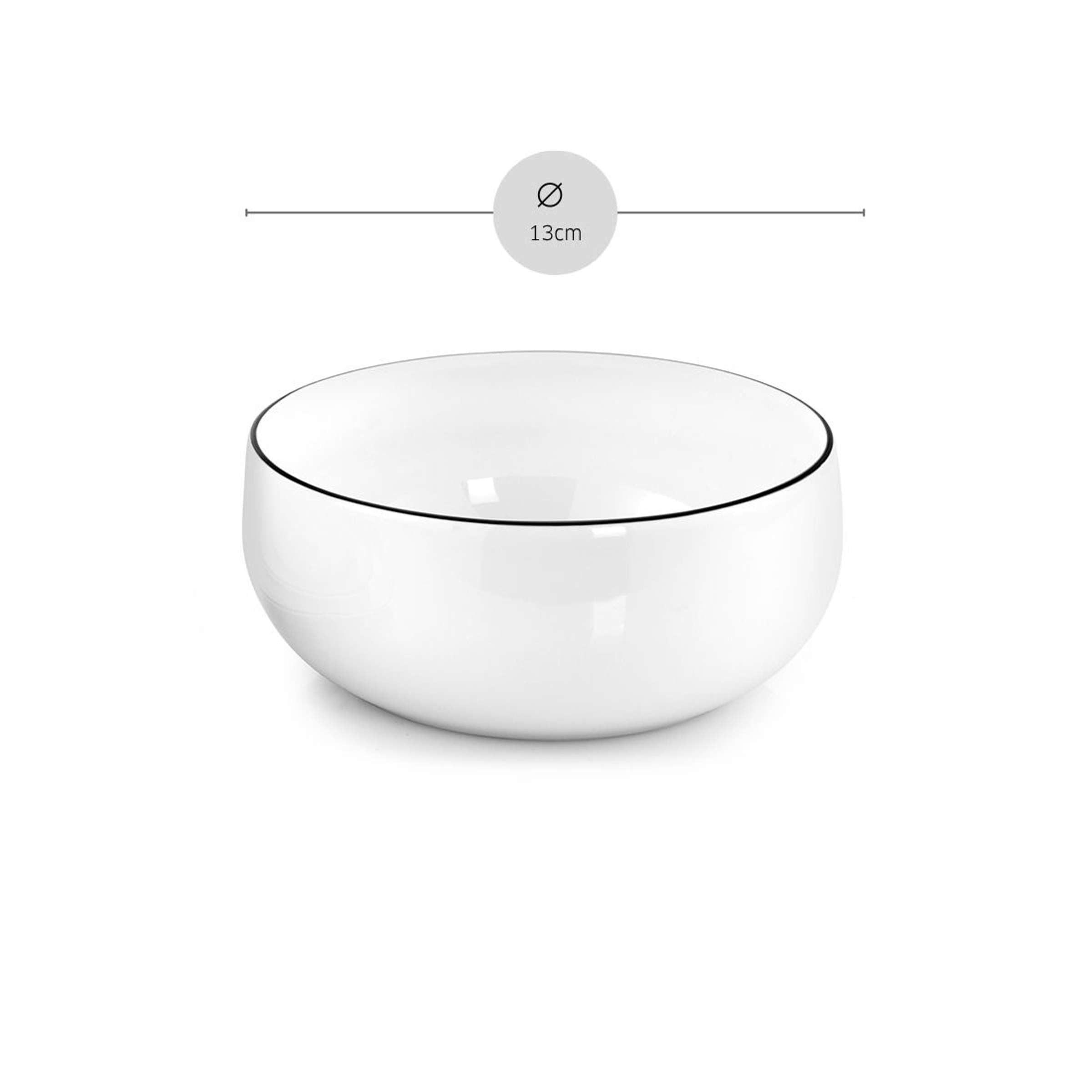 YAKA BLACK Müslischale schwarz,weiß 6 Stück