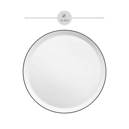 YAKA BLACK Dessertteller schwarz,weiß 6 Stück